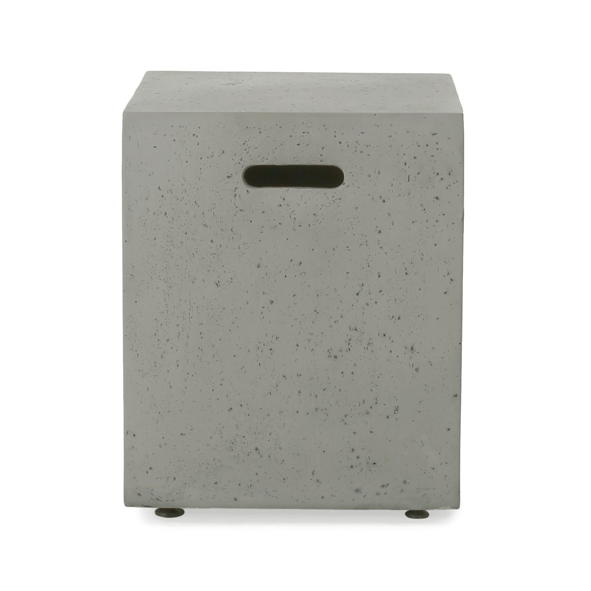 Modern Tank Holder Side Table With Smooth Concrete Surface - Best Buy Furniture