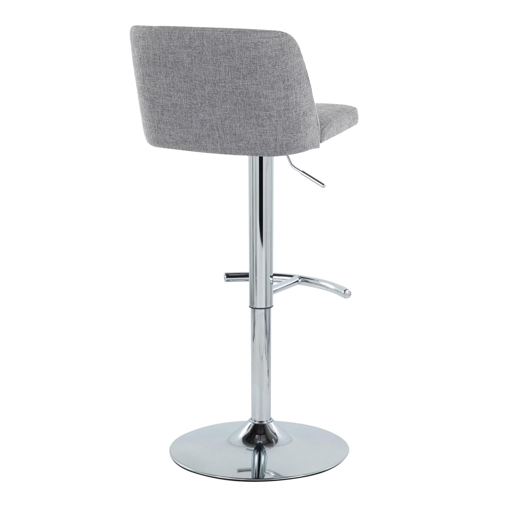 Toriano - Contemporary Adjustable Barstool With Swivel & Rounded T Footrest (Set of 2) - Best Buy Furniture