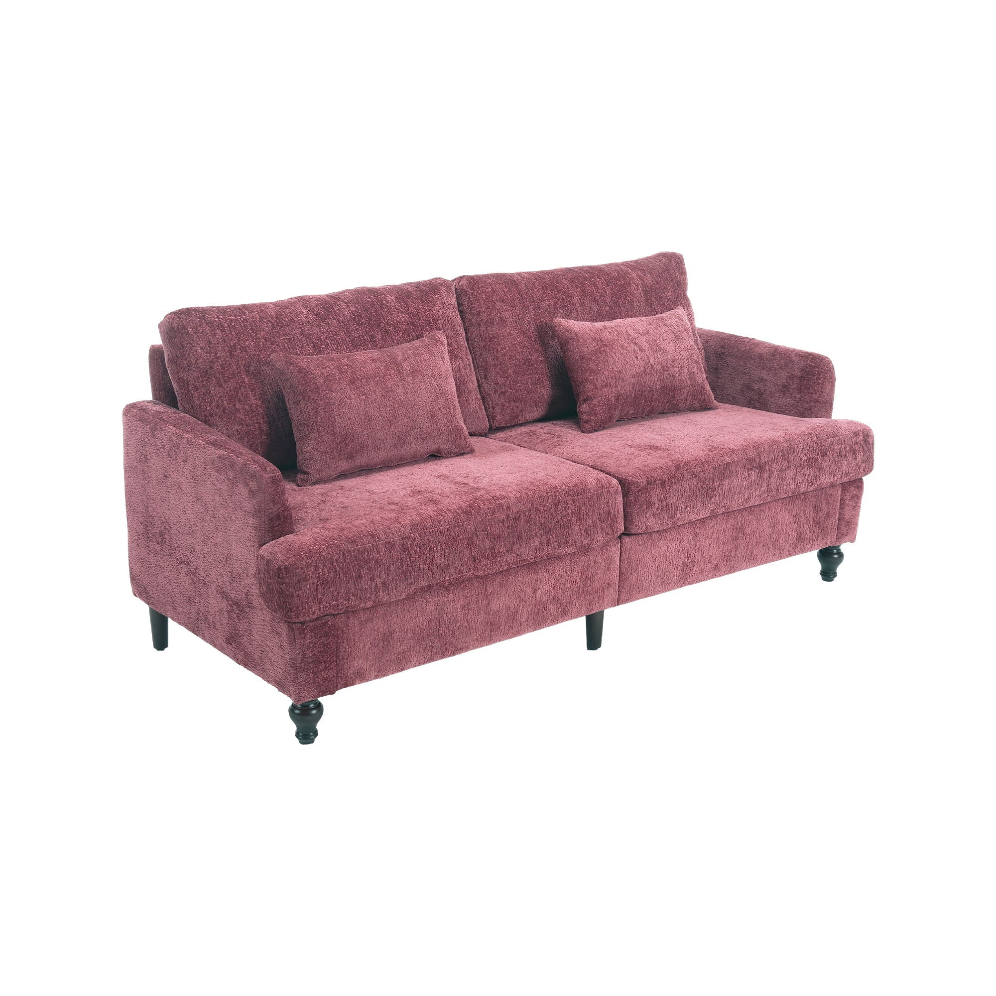 Mid Century Modern Chenille Fabric Loveseat Sofa, 2 Seat Upholstered Couch - Best Buy Furniture
