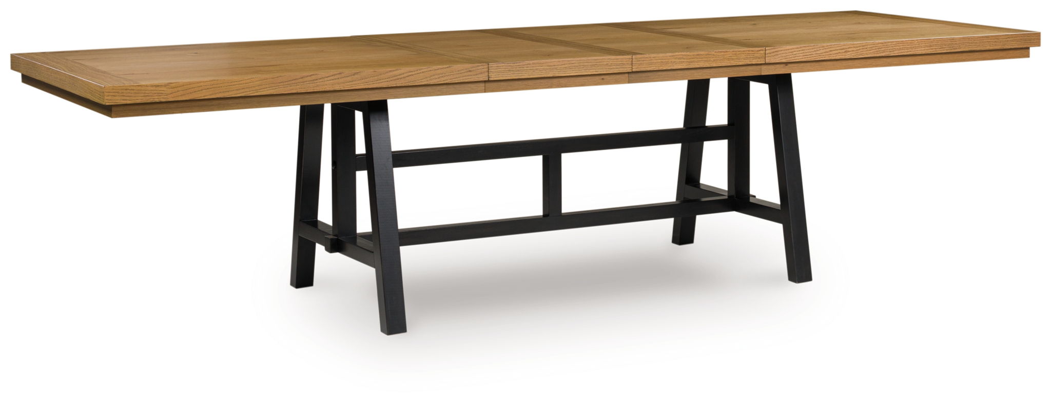 Galliden - Rectangular Dining Room Extension Table - Black / Brown - Best Buy Furniture