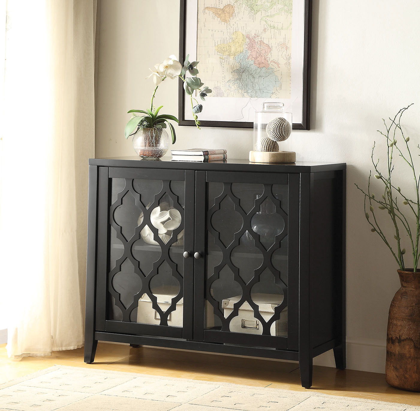 Ceara - Console Cabinet - Black - Best Buy Furniture