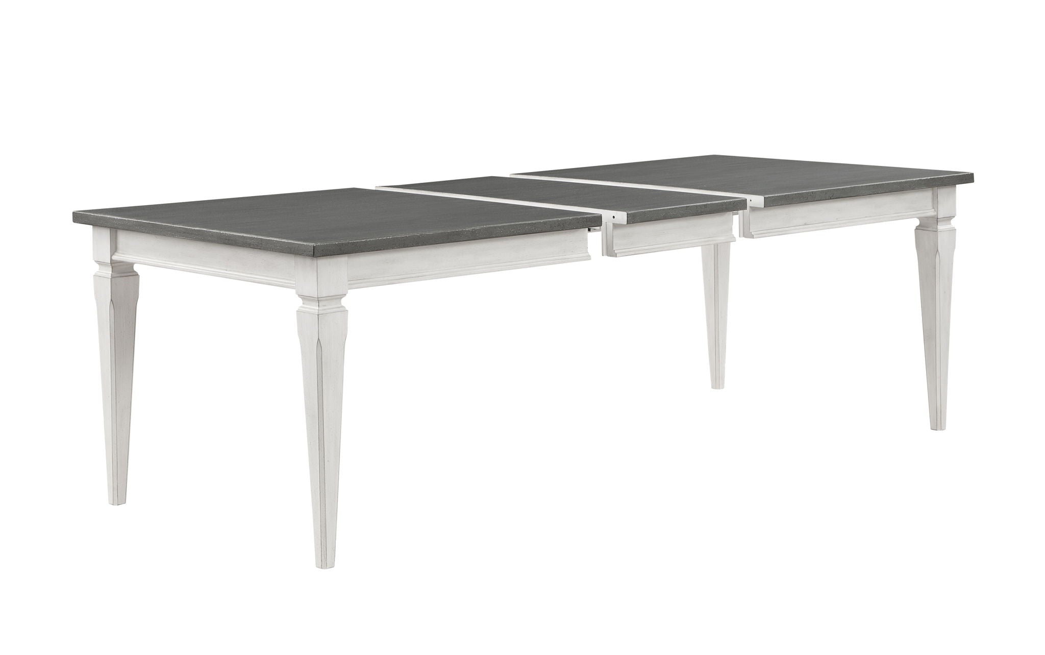 Katia - Dining Table With Leaf - Gray / White - Best Buy Furniture