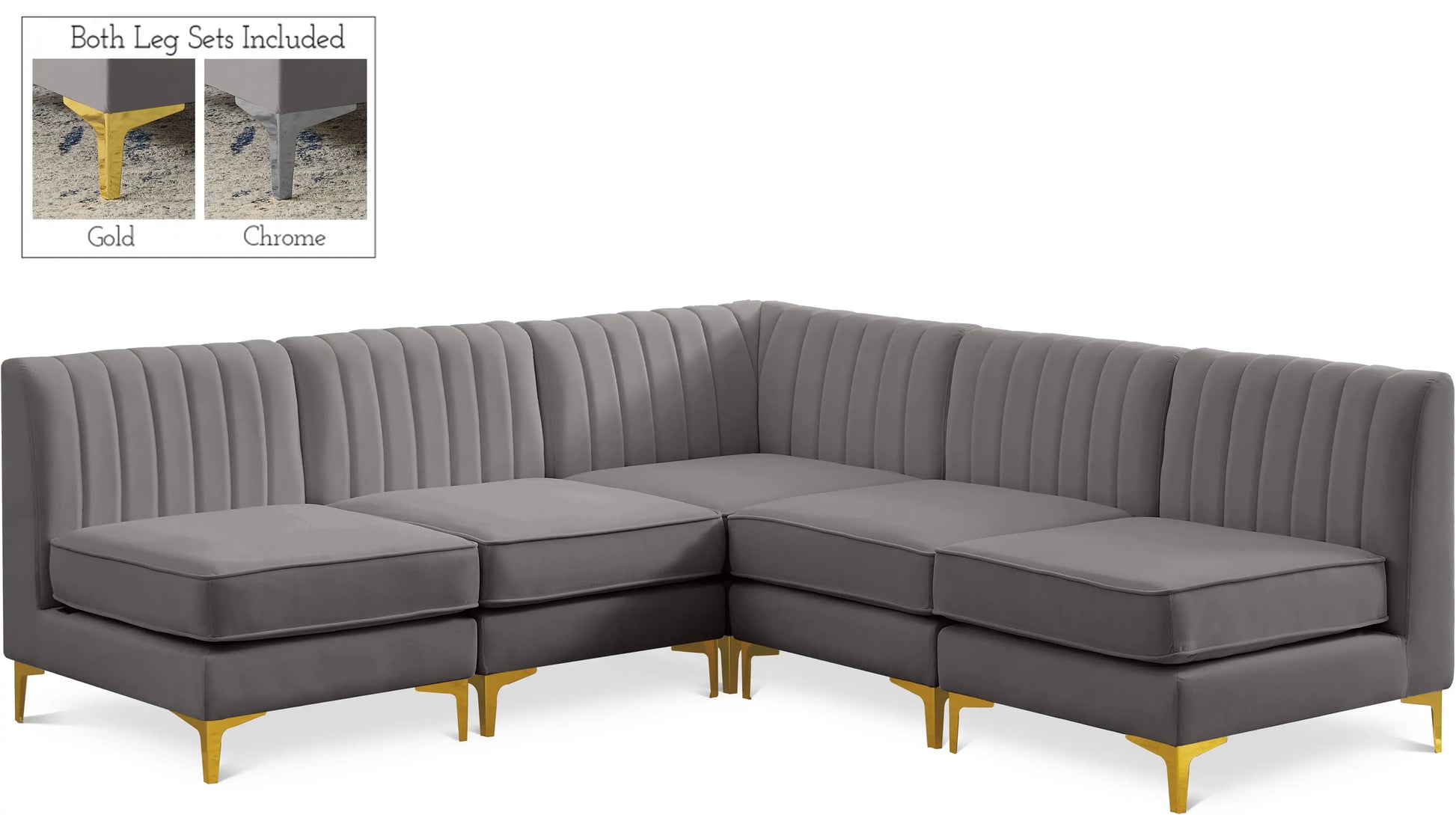 Alina - 5 Piece Armless Sectional - Best Buy Furniture