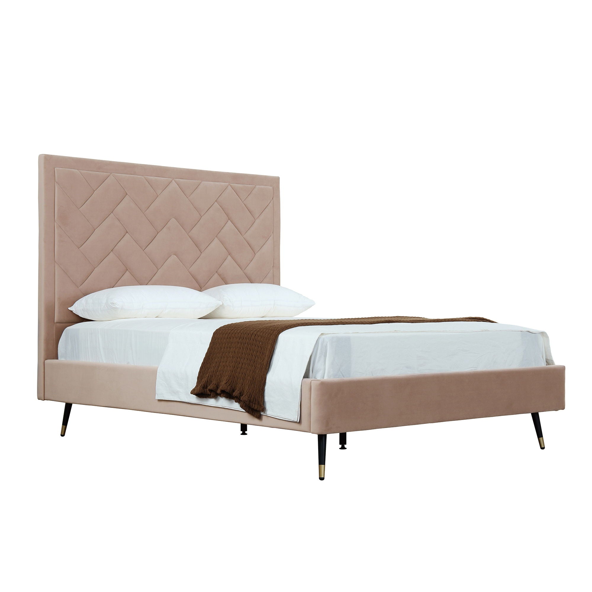 Crosby - Bed With Upholstered Headboard And Slats