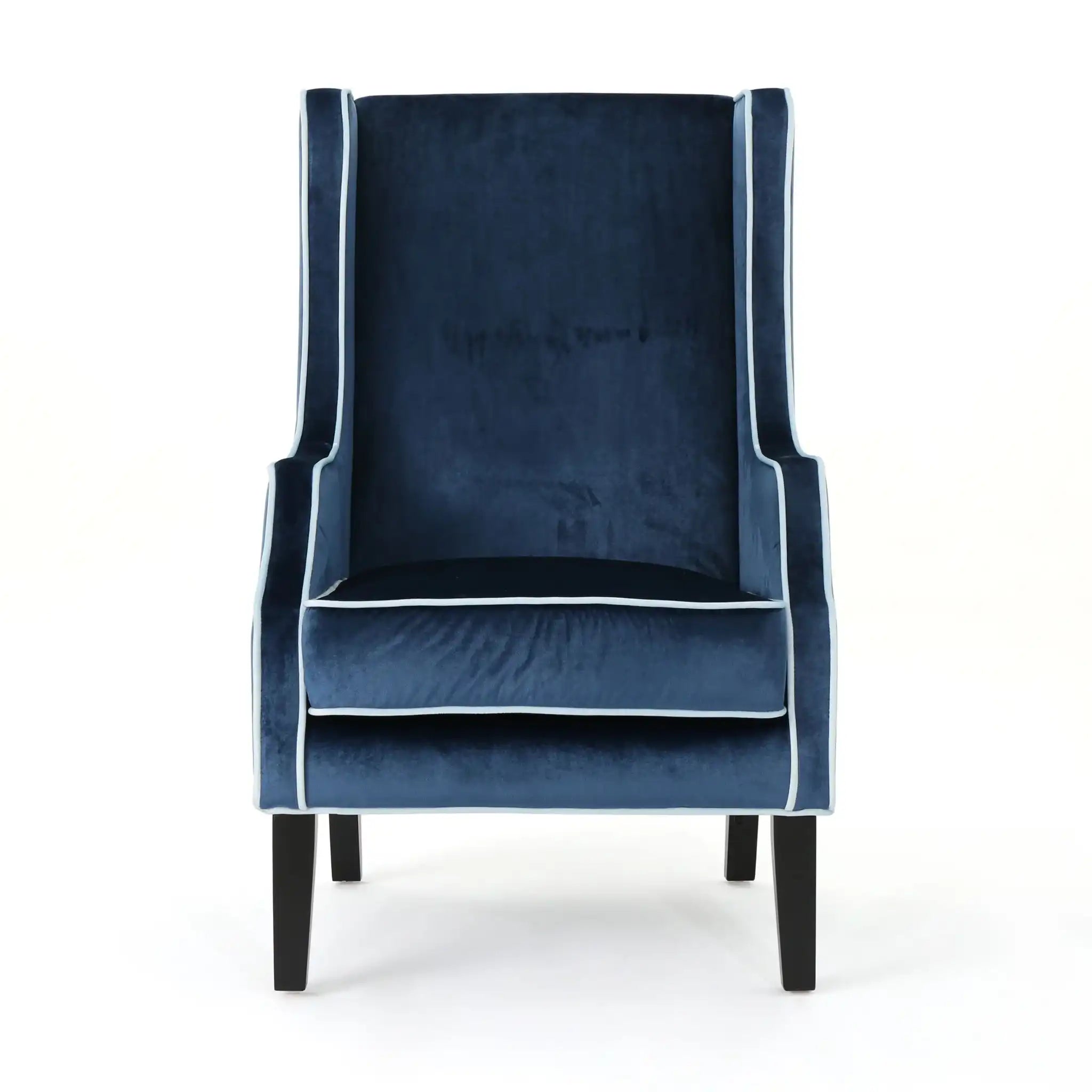 Elegant Velvet Club Chair With Tonal Piping - Best Buy Furniture