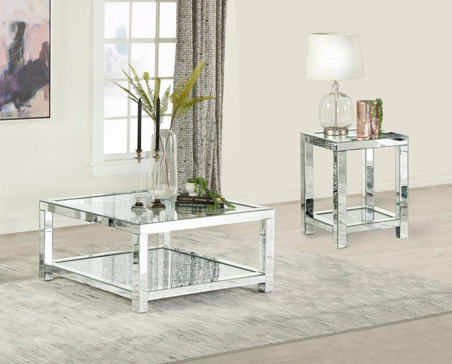 Valentina - Mirrored Coffee Table Set - Best Buy Furniture