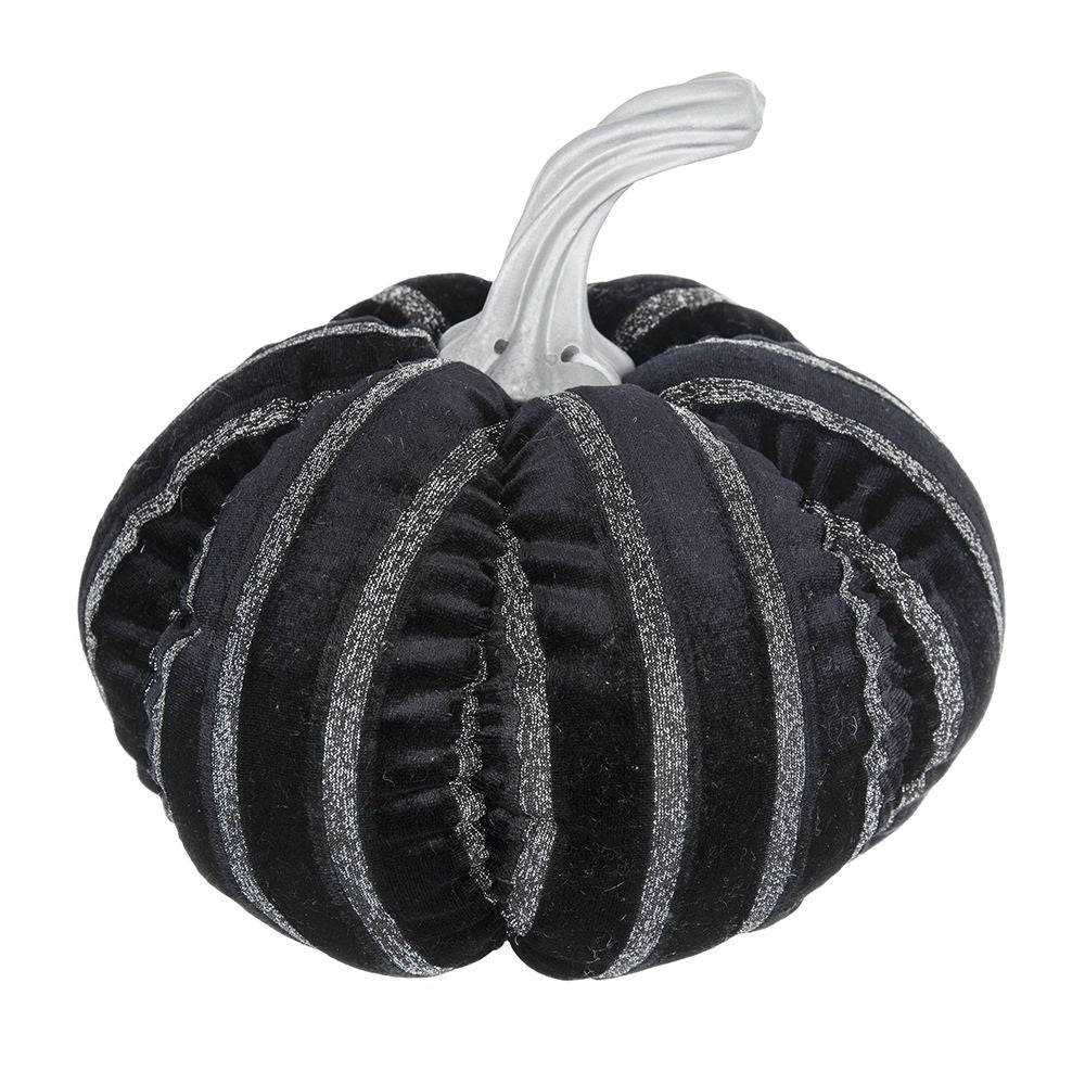 Stripe Pumpkin Decor, For Holiday Halloween Decoration - Black / White - Best Buy Furniture