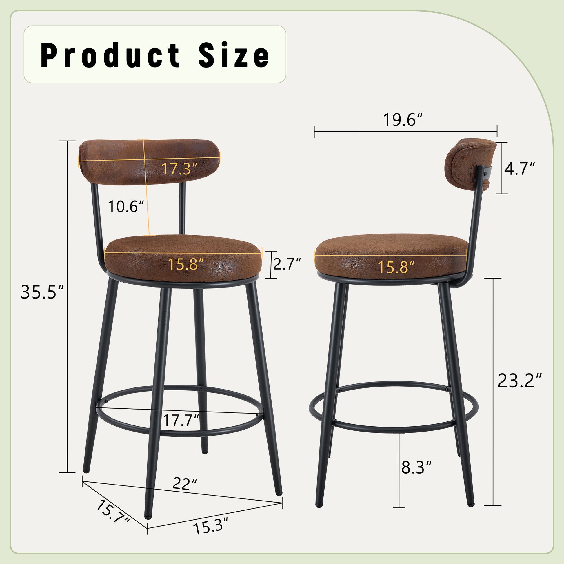 Fashionable Ergonomic High Legged Bar Chairs (Set of 2) - Best Buy Furniture