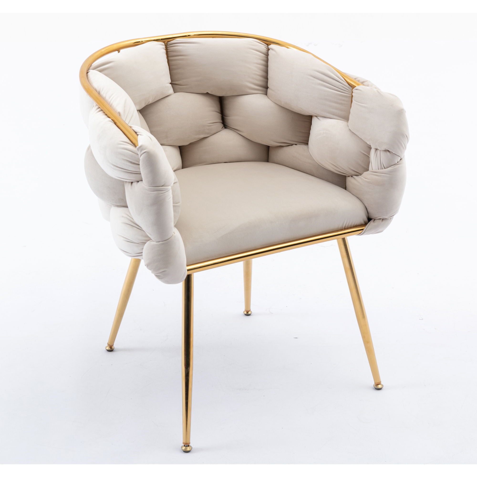 Luxury Modern Simple Leisure Velvet Single Sofa Chair Bedroom Lazy Person Household Dresser Stool Manicure Table Back Chair - Best Buy Furniture