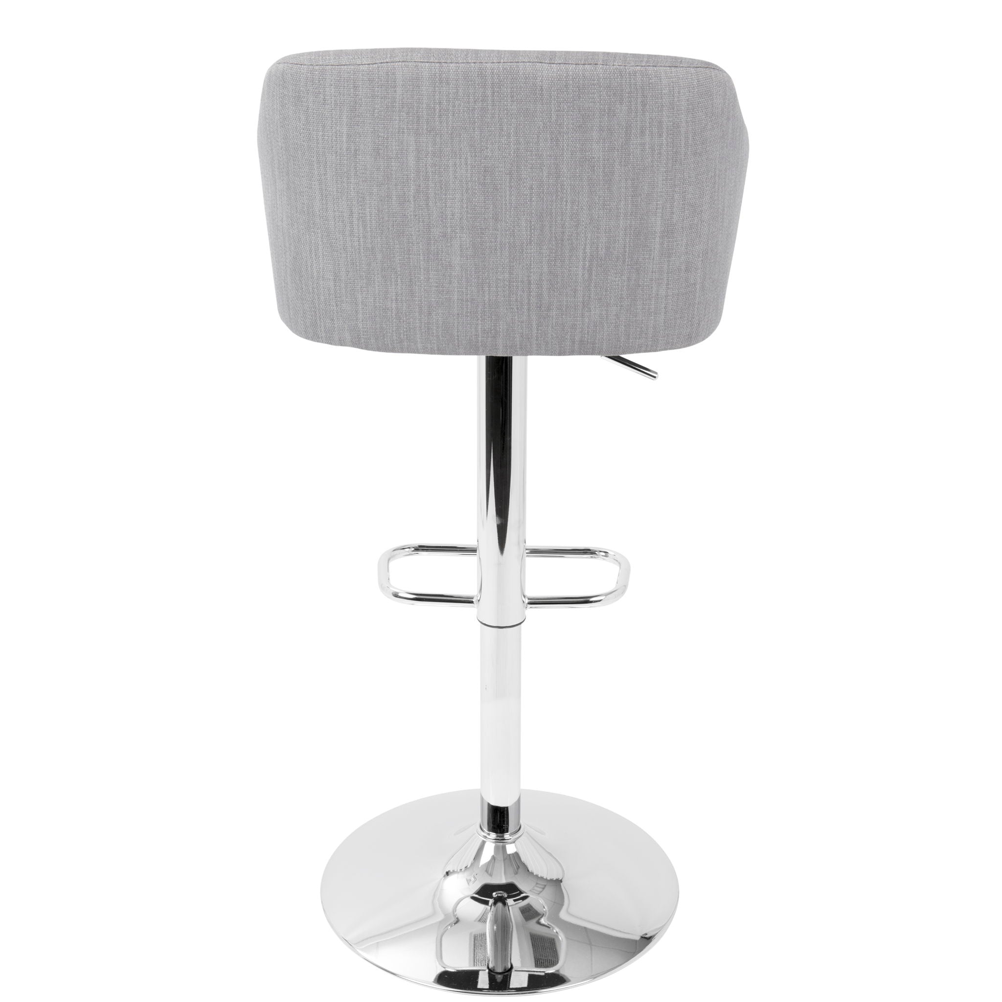 Daniella - Contemporary Adjustable Barstool With Swivel - Light Gray - Best Buy Furniture