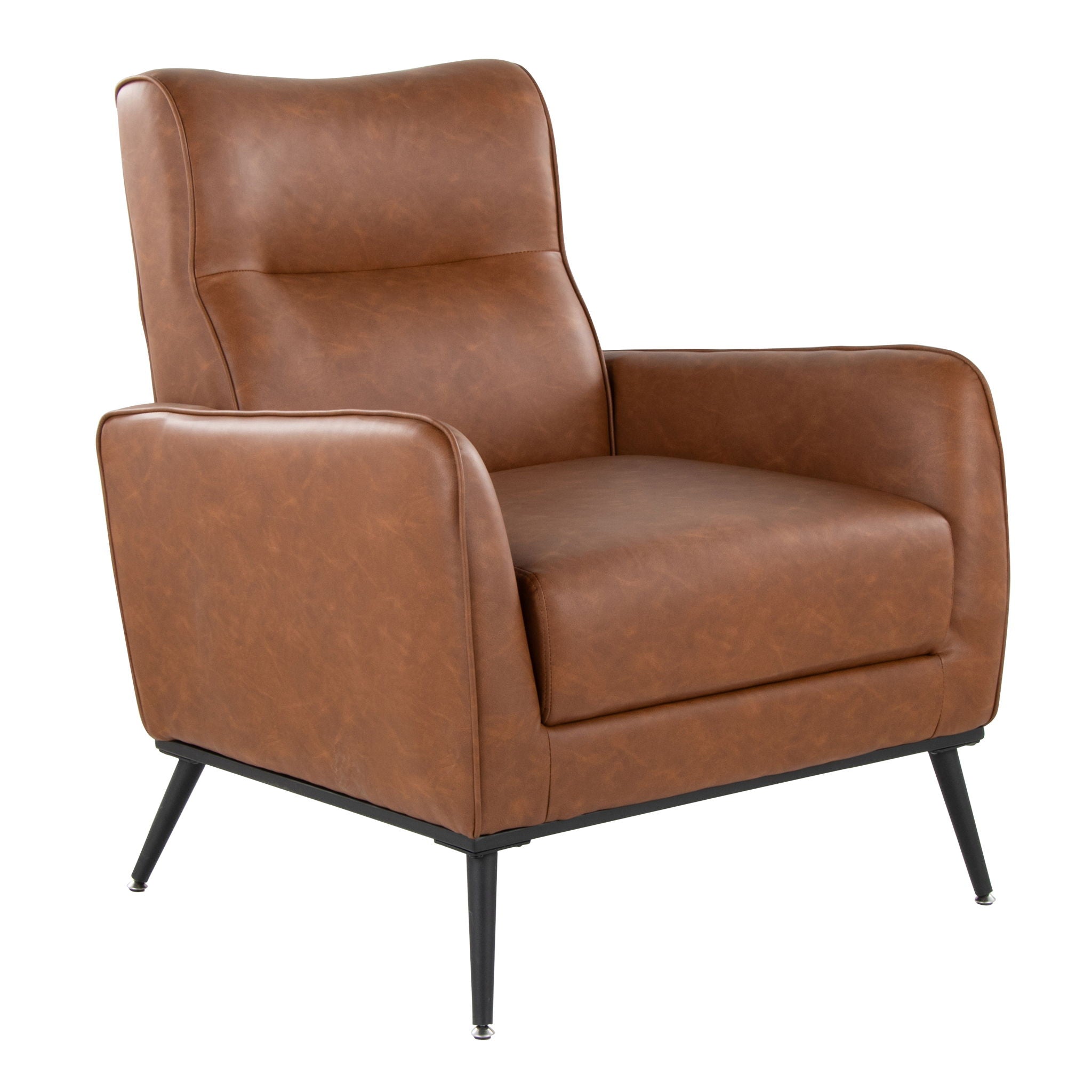 Casper - Industrial Lounger - Black / Camel - Best Buy Furniture