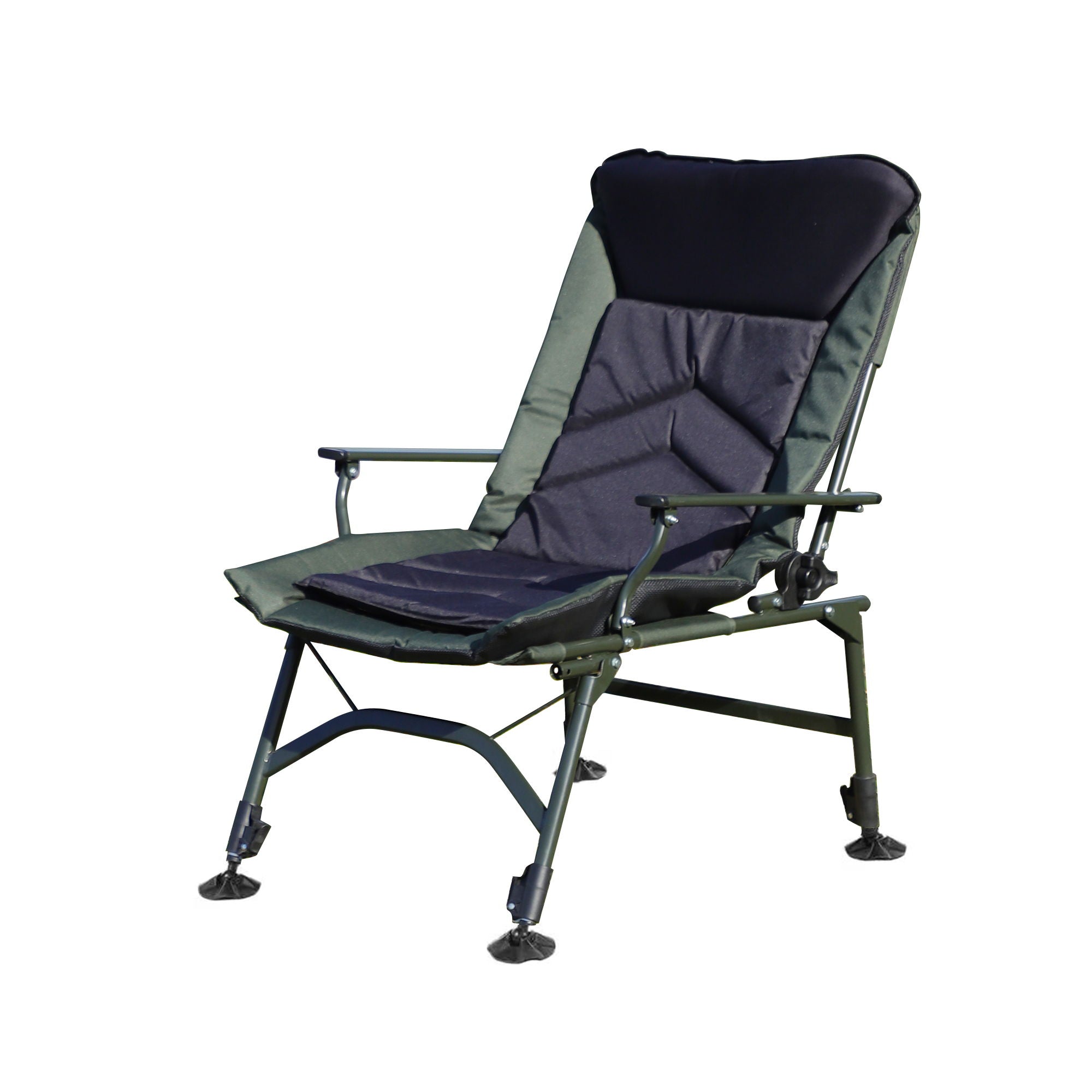 Camping Lounge Chair, Portable Folding Reclining Camping With Adjustable Backrest For Indoor And Outdoor Camping Beach Hiking Fishing - Green / Black - Best Buy Furniture