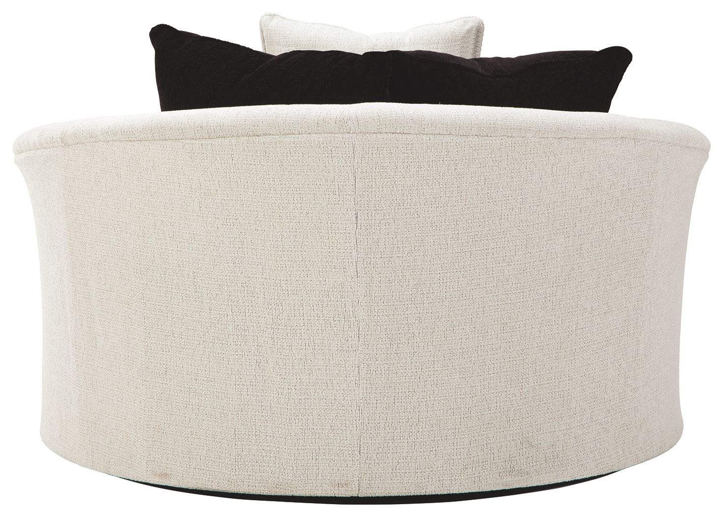 Cambri - Oversized Round Swivel Chair - Snow - Best Buy Furniture