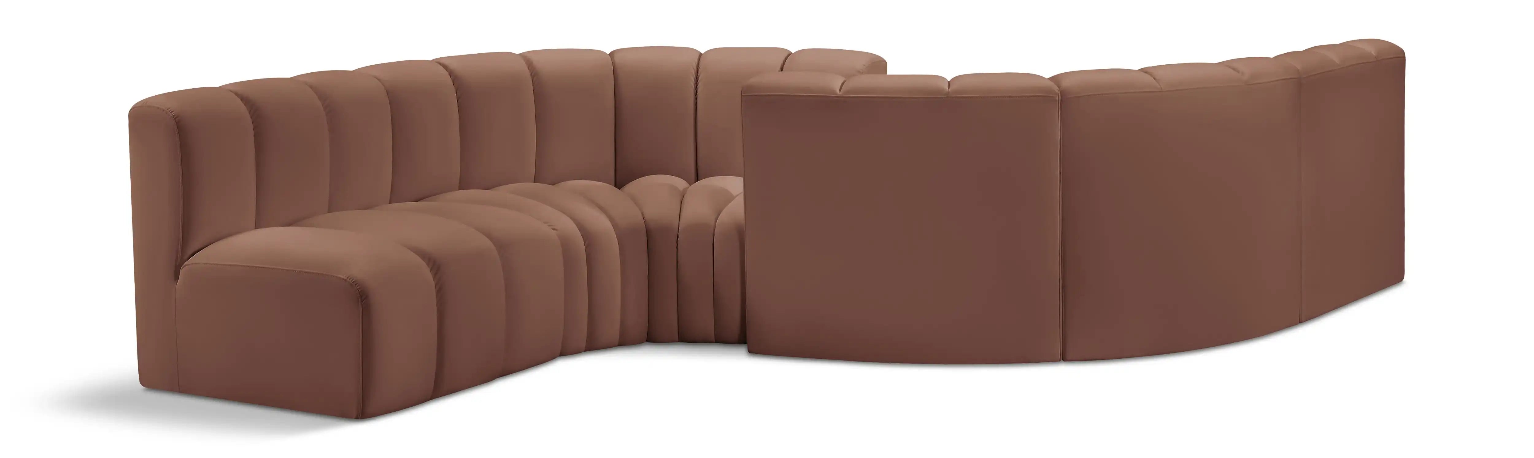 Arc - Faux Leather 6 Piece Modular Sofa - Best Buy Furniture