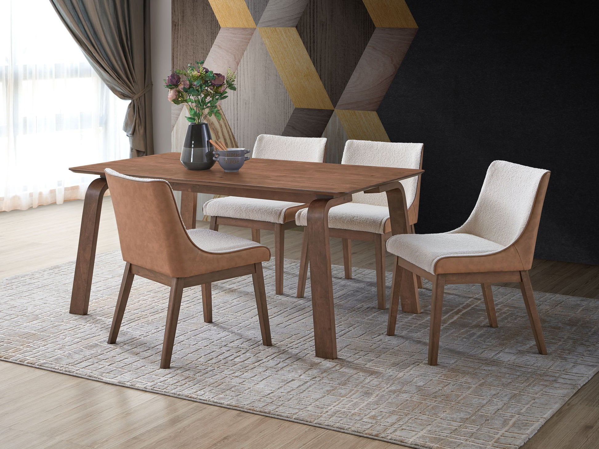 Ginny - Dining Table - Walnut - Best Buy Furniture