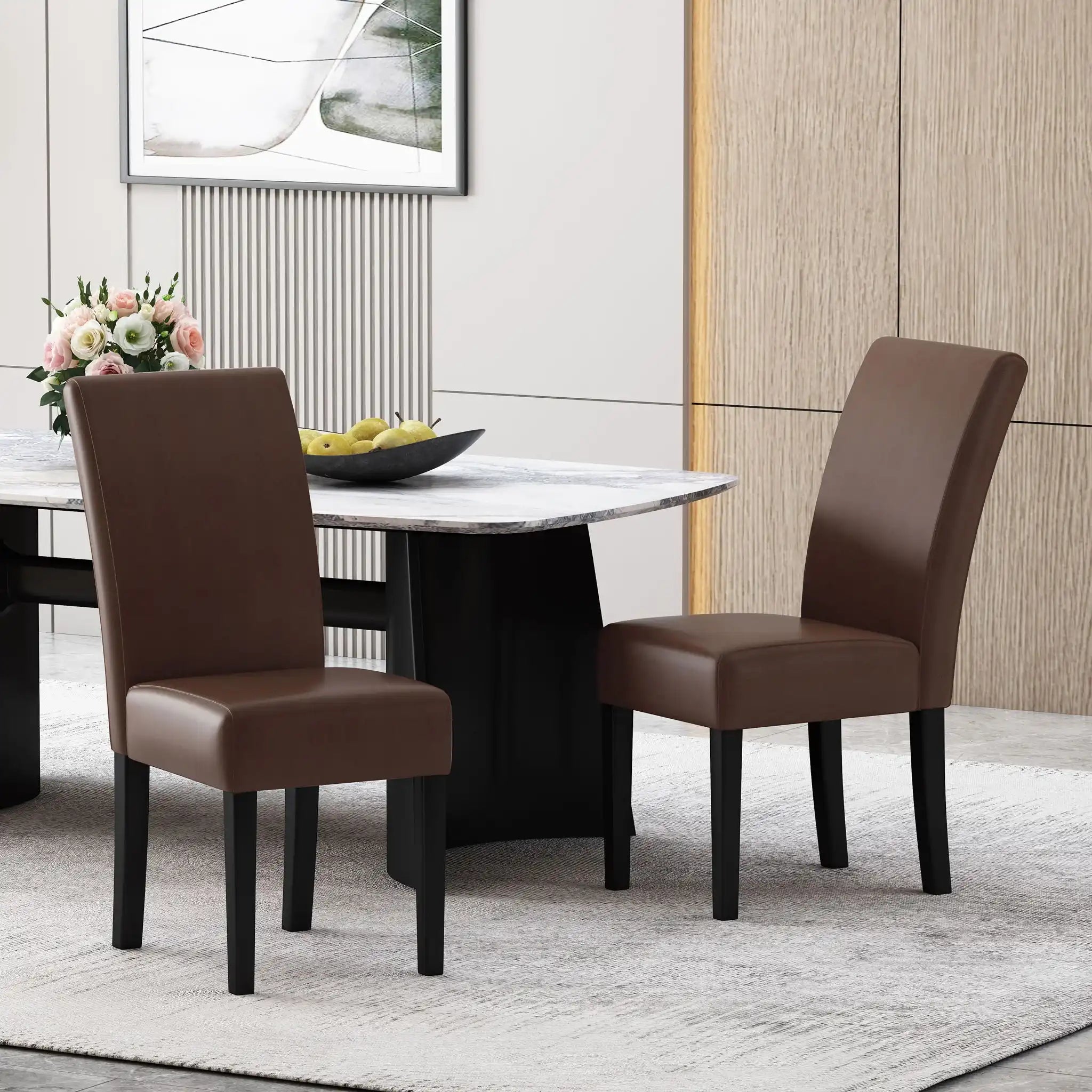 Contemporary Dining Chair With Rubberwood Legs (Set of 2) - Best Buy Furniture