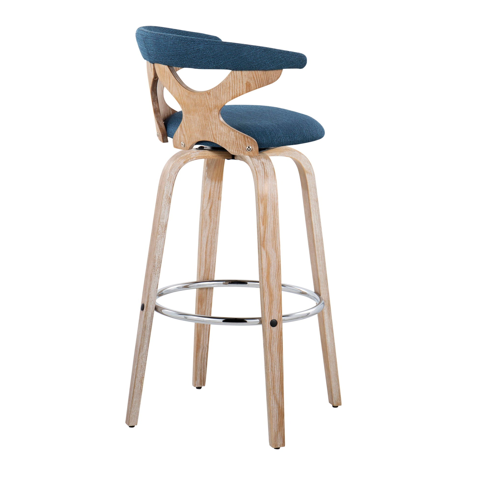 Gardenia - Contemporary Fixed Height Barstool With Swivel With Round Footrest (Set of 2) - Best Buy Furniture