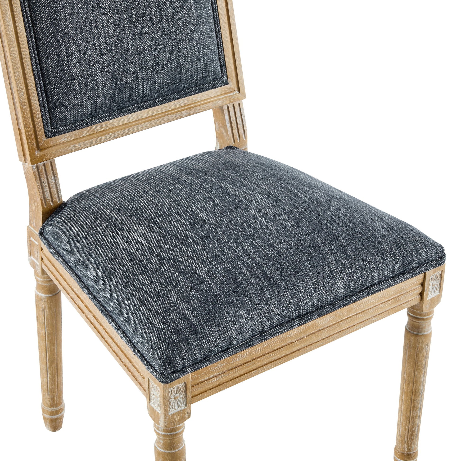 French Country Style Dining Chair With Upholstered Seating And Fluted Legs - Best Buy Furniture