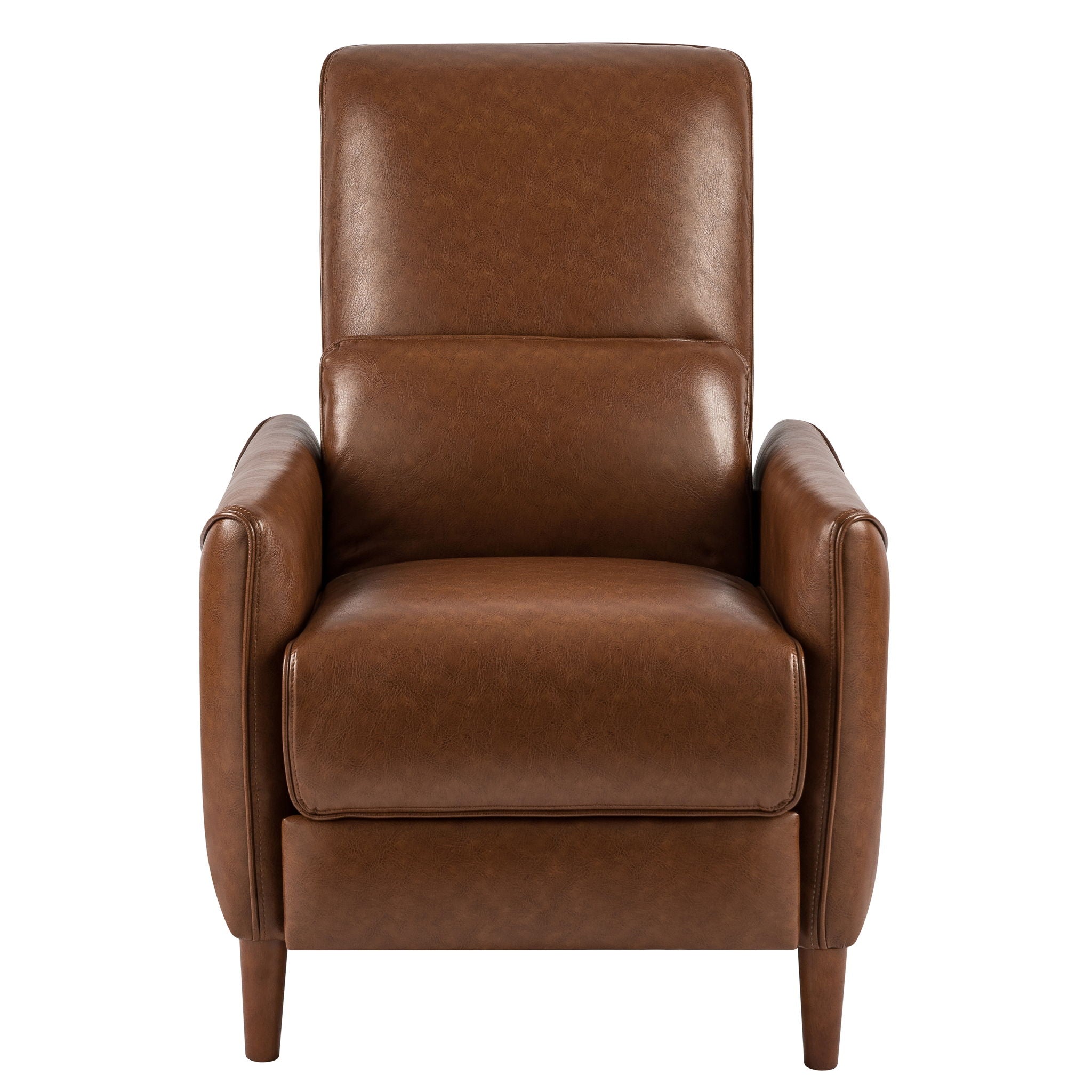 Upholstered Push Recliner Chair With Rubber Wood Legs For Living Room - Best Buy Furniture