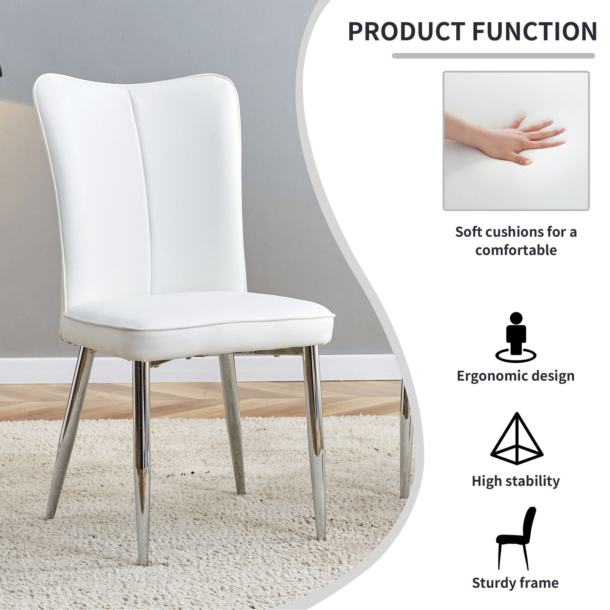 Modern Minimalist Dining Chairs With Metal Legs - Best Buy Furniture