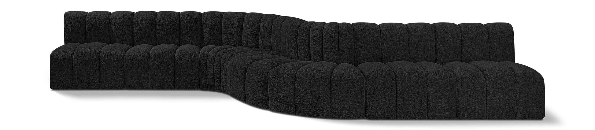 Arc - Boucle Fabric 8 Piece Curved Modular Sofa - Best Buy Furniture
