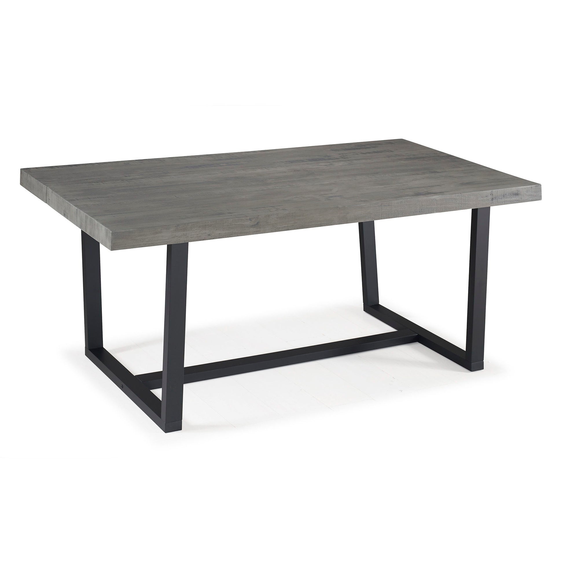 Modern Distressed Solid Wood And Metal Open Frame Dining Table - Best Buy Furniture