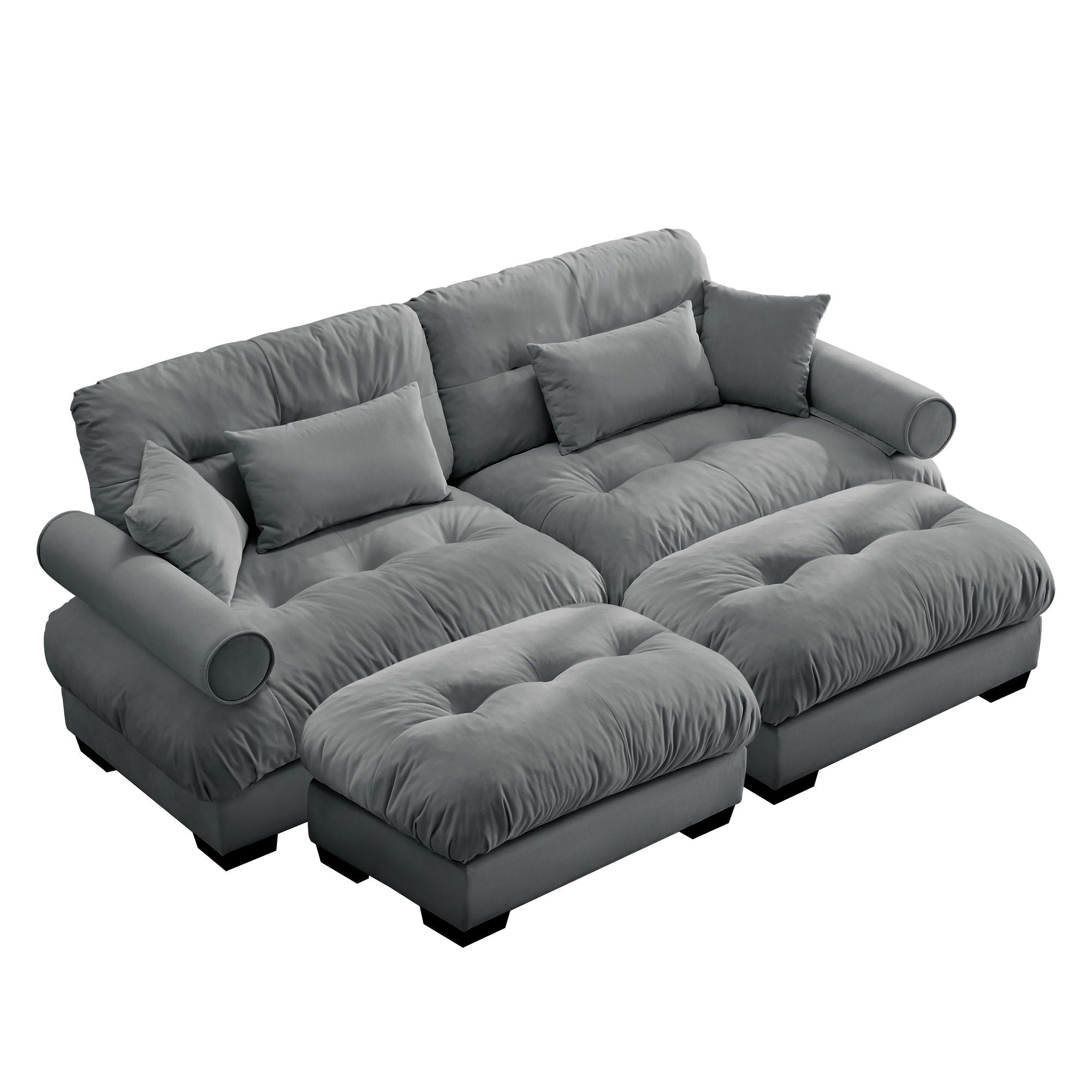 Super Comfort Oversized Modular Sectional Sofa With Movable Ottoman - Best Buy Furniture