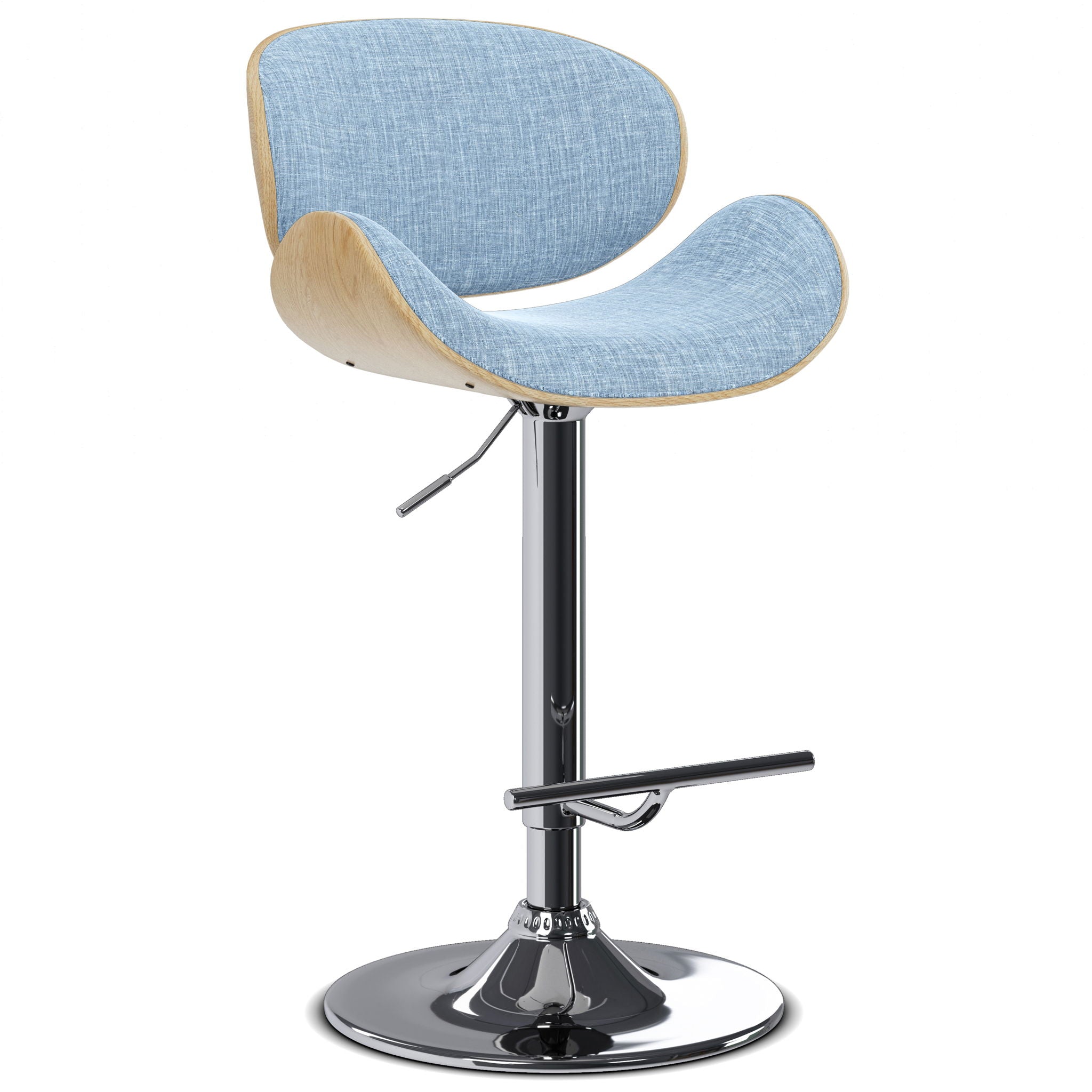 Marana - Handcrafted Bentwood Adjustable Swivel Bar Stool - Best Buy Furniture