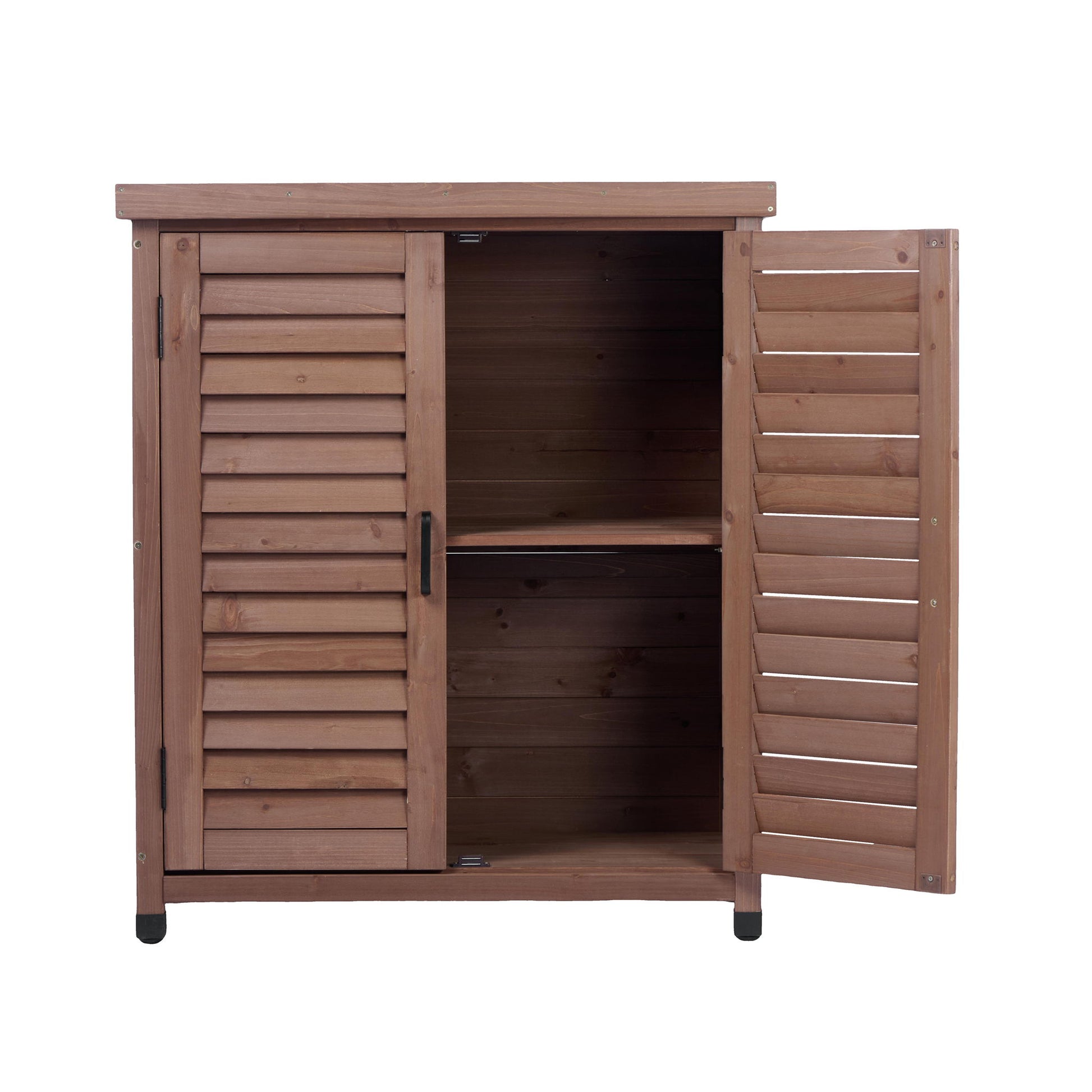 Potting Bench With Storage Cabinet And Metal Table Top For Outdoor - Best Buy Furniture