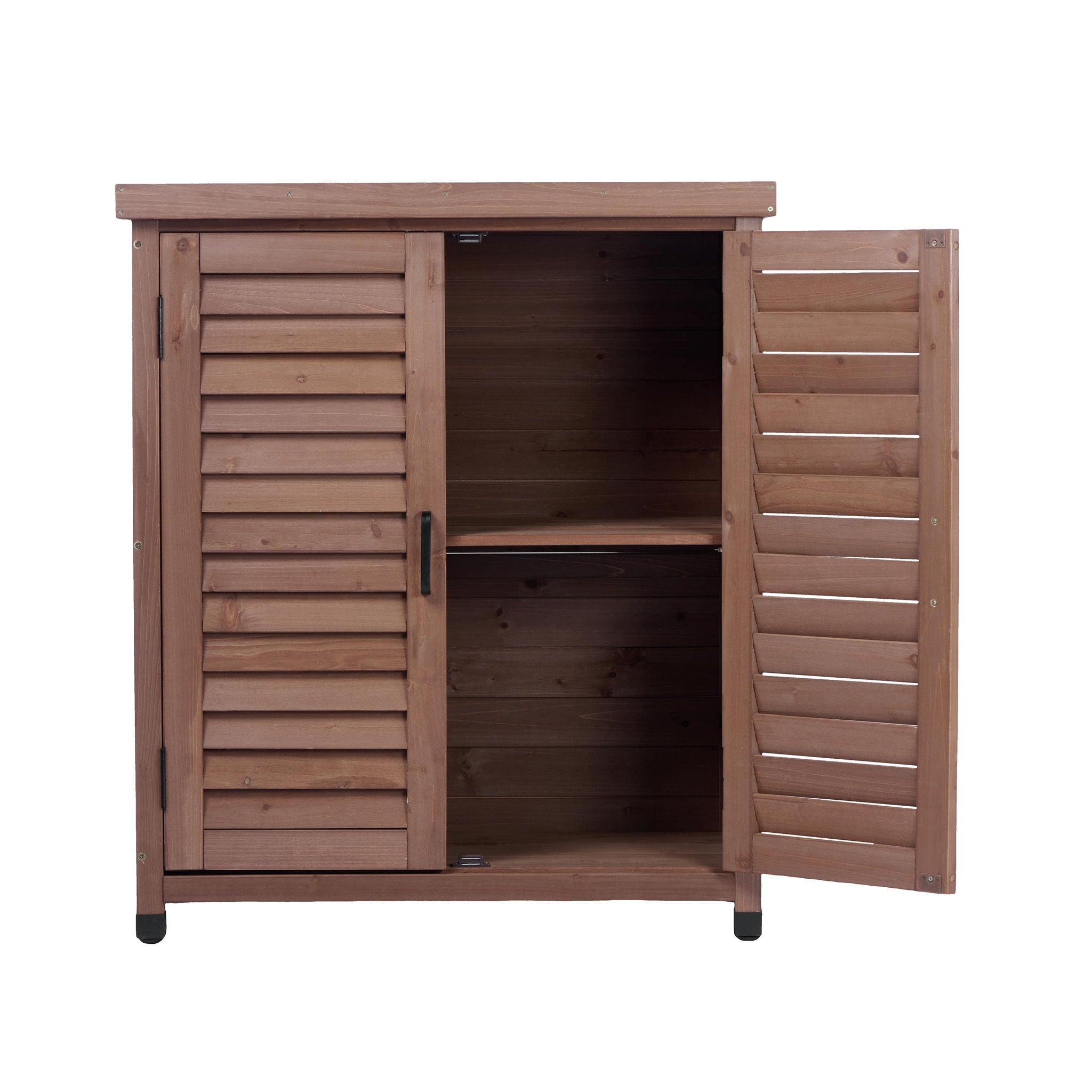 Potting Bench With Storage Cabinet And Metal Table Top For Outdoor - Best Buy Furniture