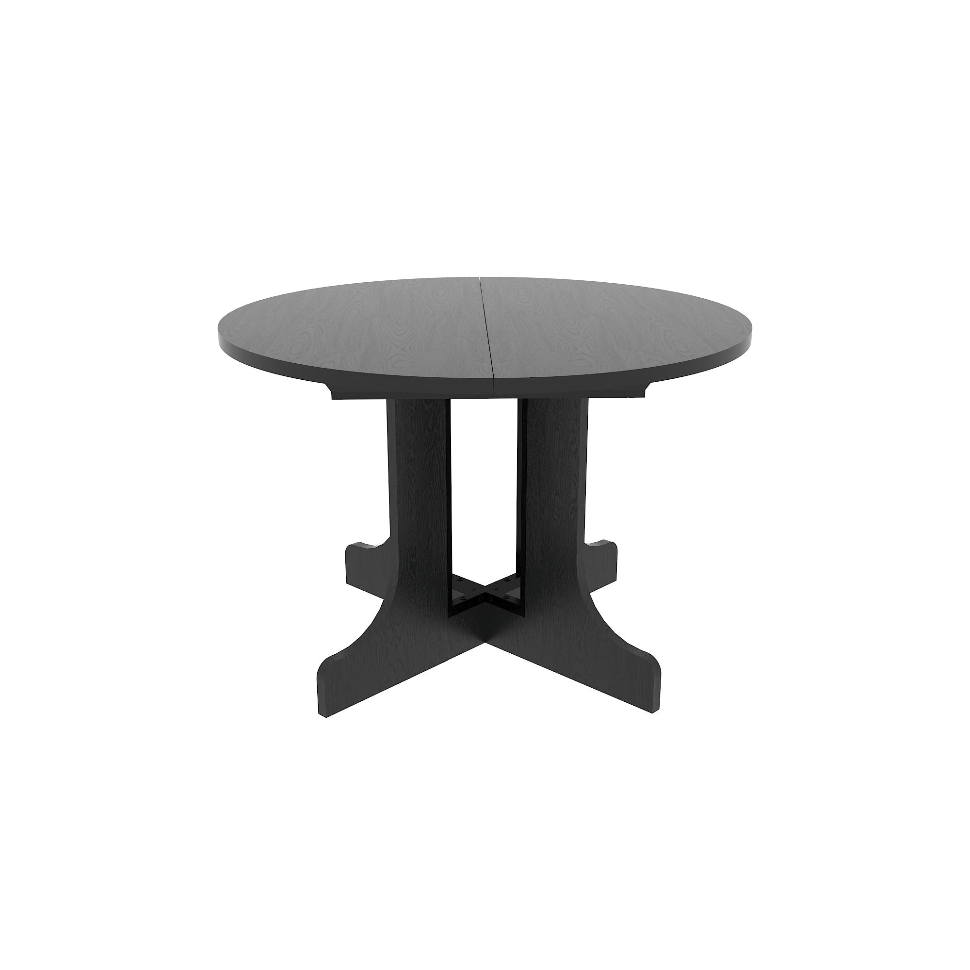 Dining Table For Farmhouse Kitchen Expandable Oval Table Top With Removable Leaf Trestle X Shaped Base - Black - Best Buy Furniture