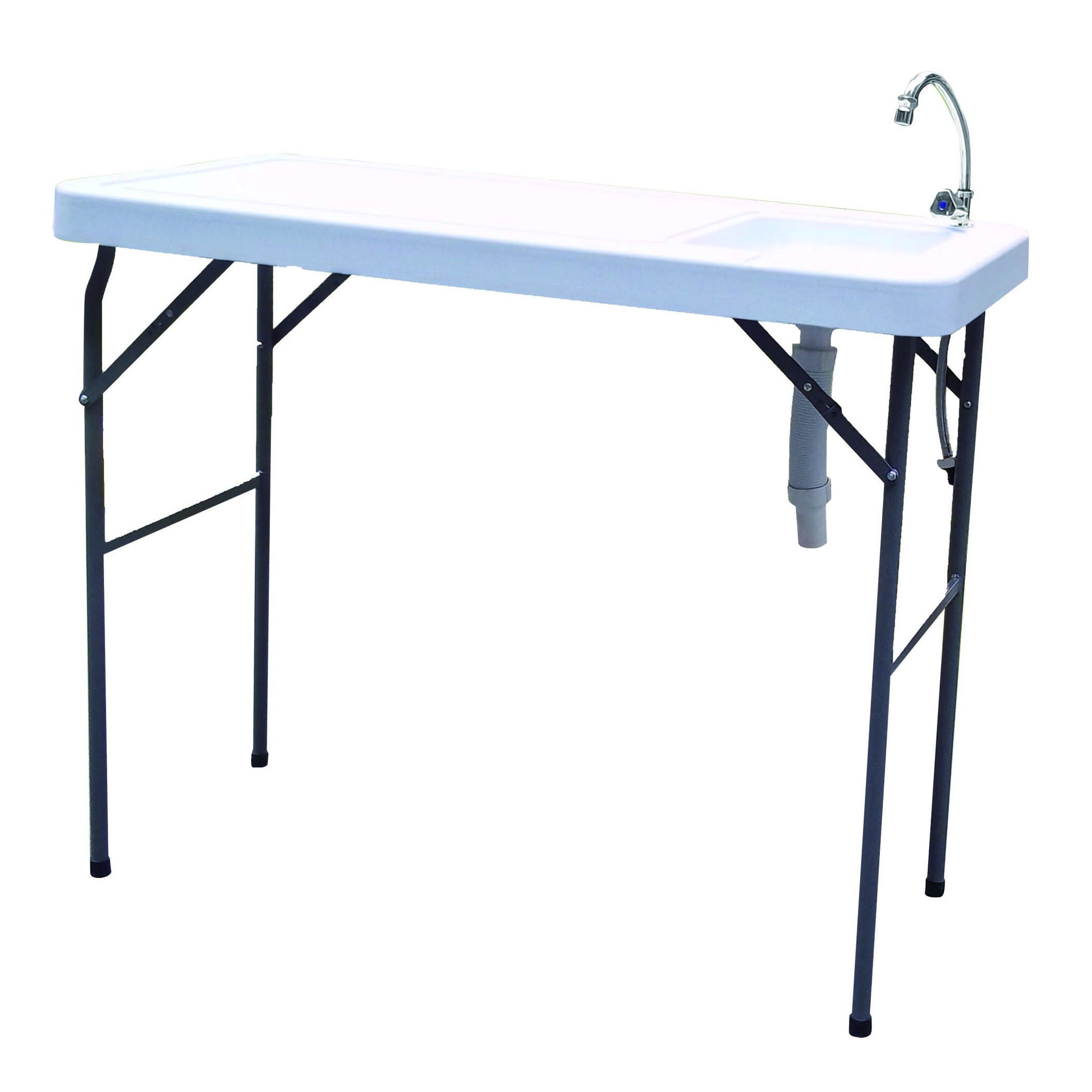 Outdoor Fish And Game Cutting Cleaning Table With Sink And Faucet - Off White - Best Buy Furniture