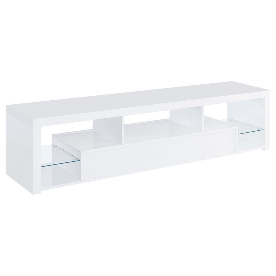 Jude - 2-Drawer Engineered Wood TV Stand - High Gloss White - Best Buy Furniture