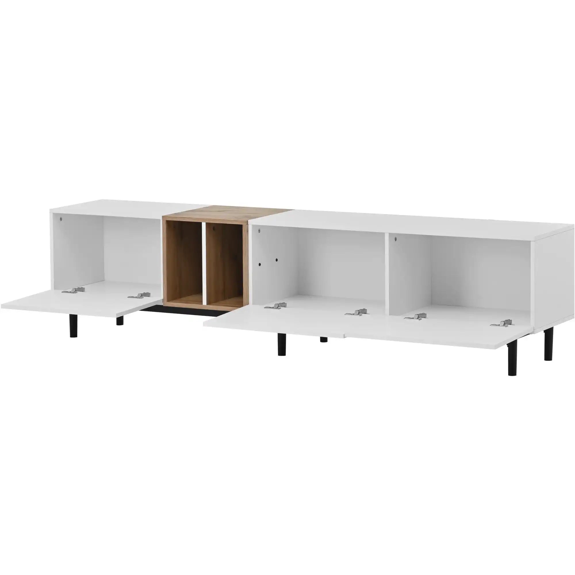 Modern TV Stand 70''with 3 Doors, Media Console Table, Entertainment Center with Large Storage Cabinet - Best Buy Furniture