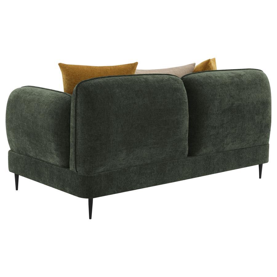 Jade - Chenille Upholstered Modern Track Arm Loveseat - Best Buy Furniture