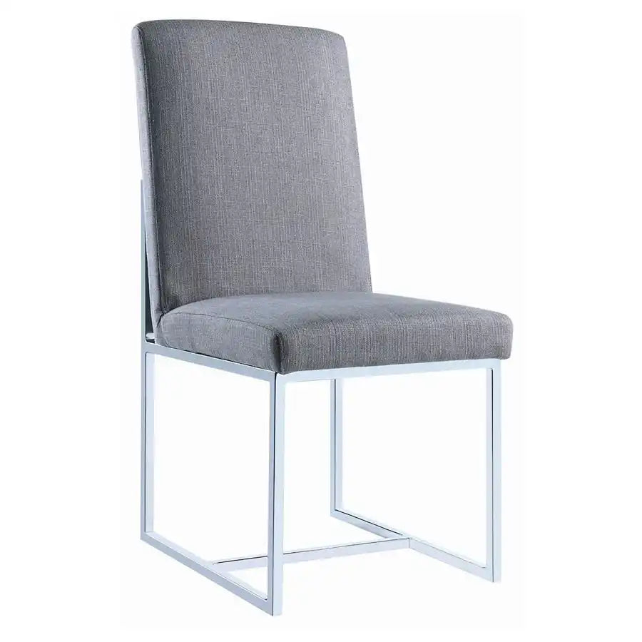 Mackinnon - Upholstered Dining Side Chair (Set of 2) - Gray - Best Buy Furniture