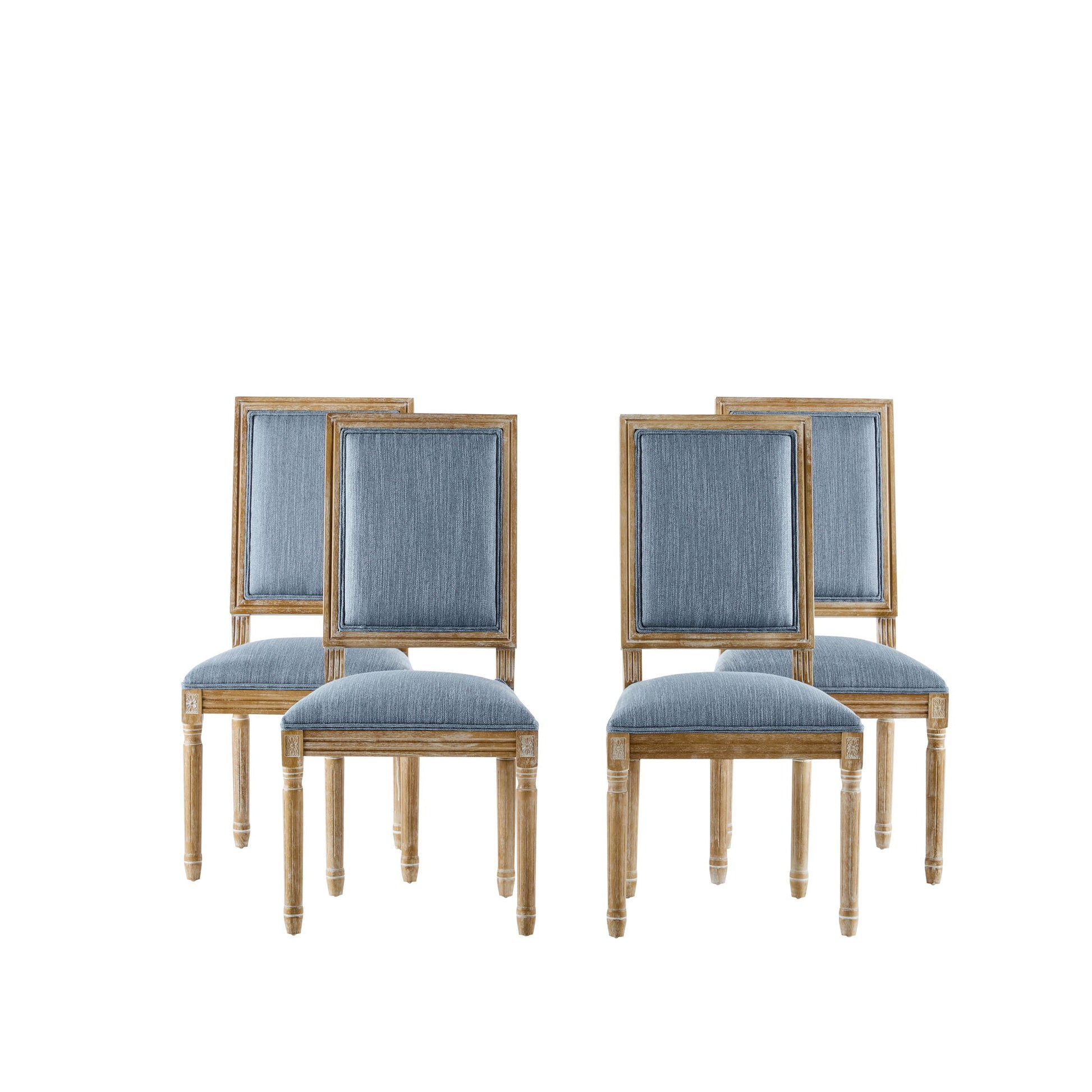 French Country Style Dining Chair With Upholstered Seating And Fluted Legs - Best Buy Furniture