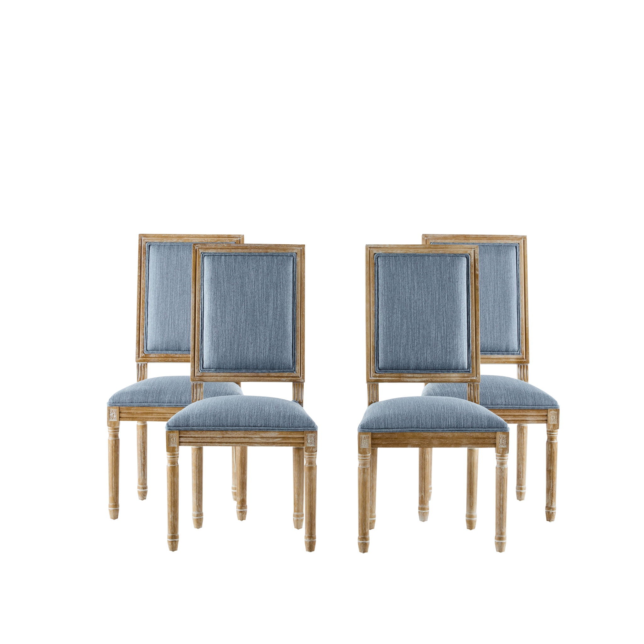French Country Style Dining Chair With Upholstered Seating And Fluted Legs - Best Buy Furniture