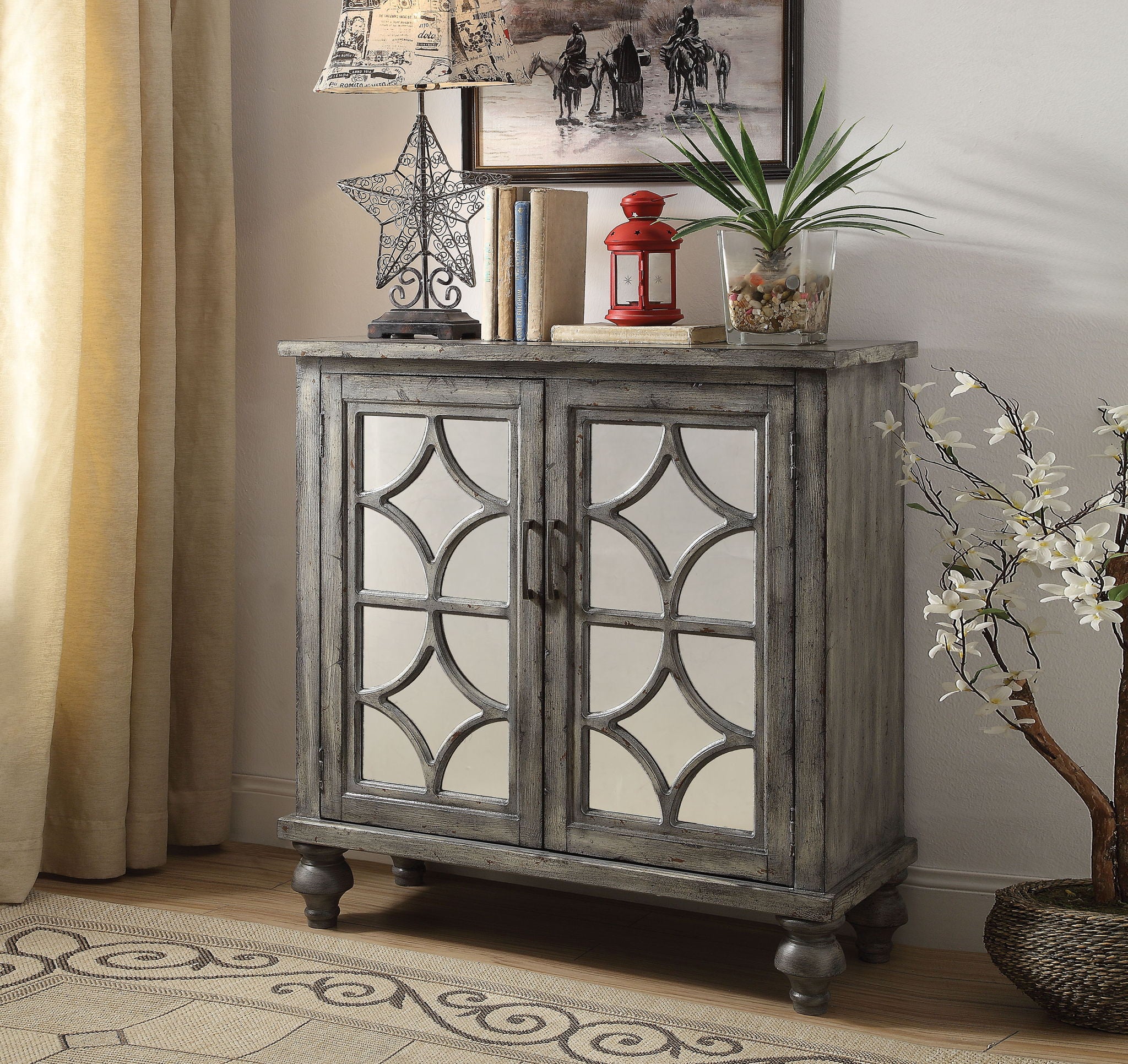 Velika - Weathered Console Table - Gray - Best Buy Furniture