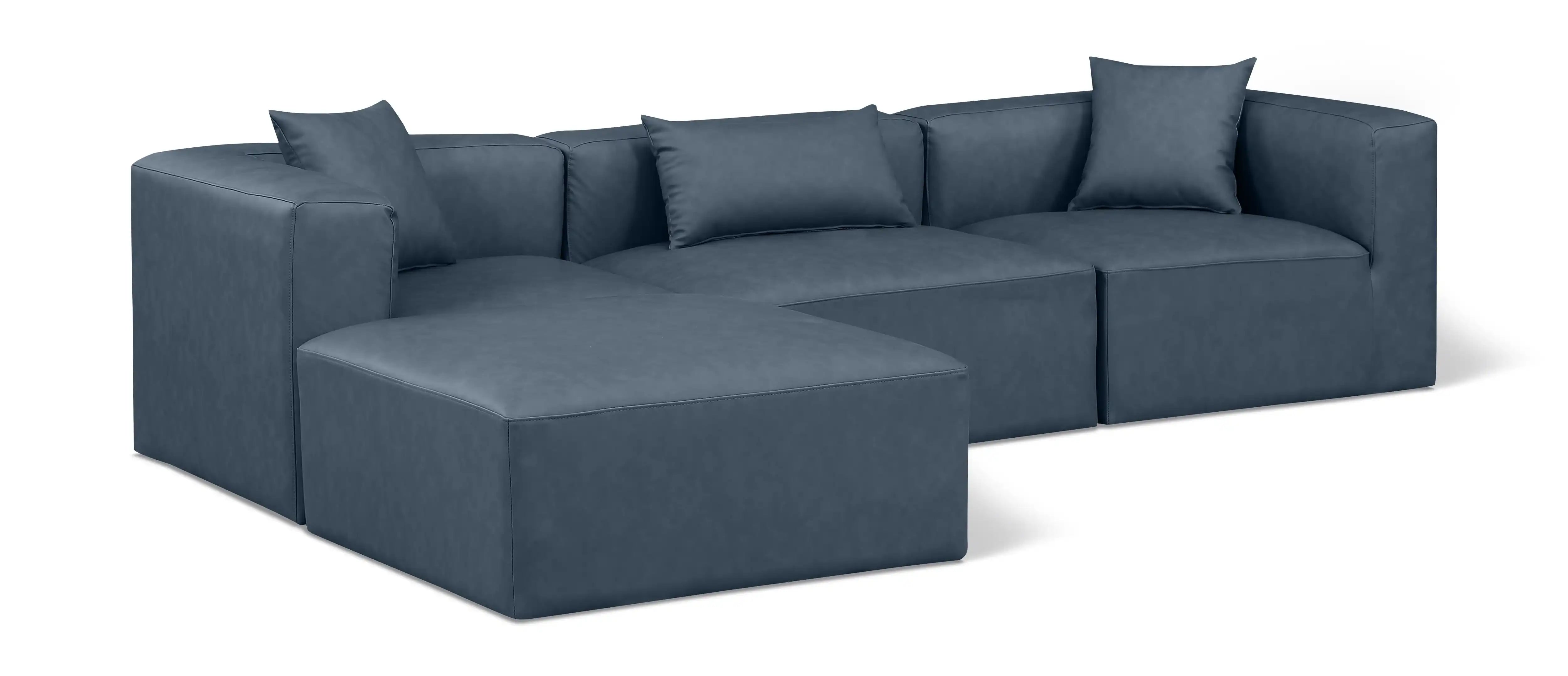 Cube - 4 Piece Modular Sectional With Chaise - Best Buy Furniture