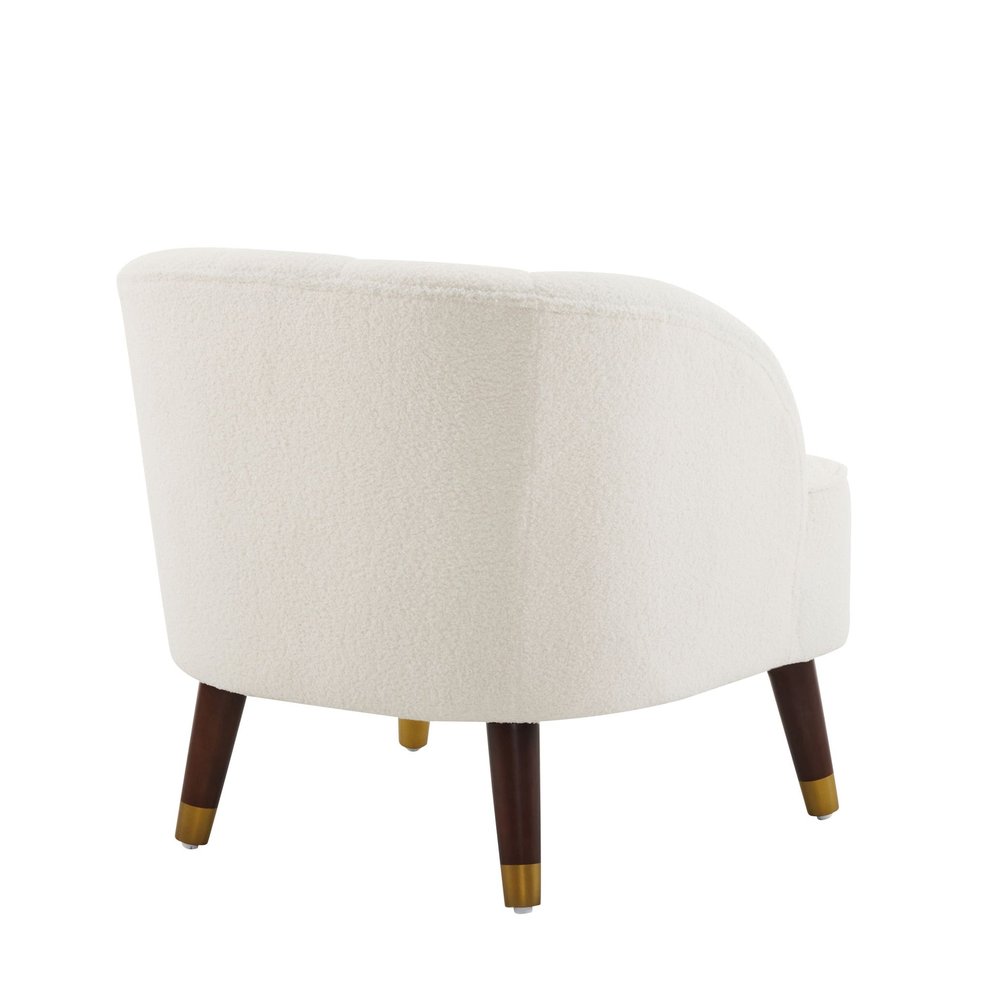 Elegant Upholstered Barrel Accent Chair With Wooden Legs - Best Buy Furniture
