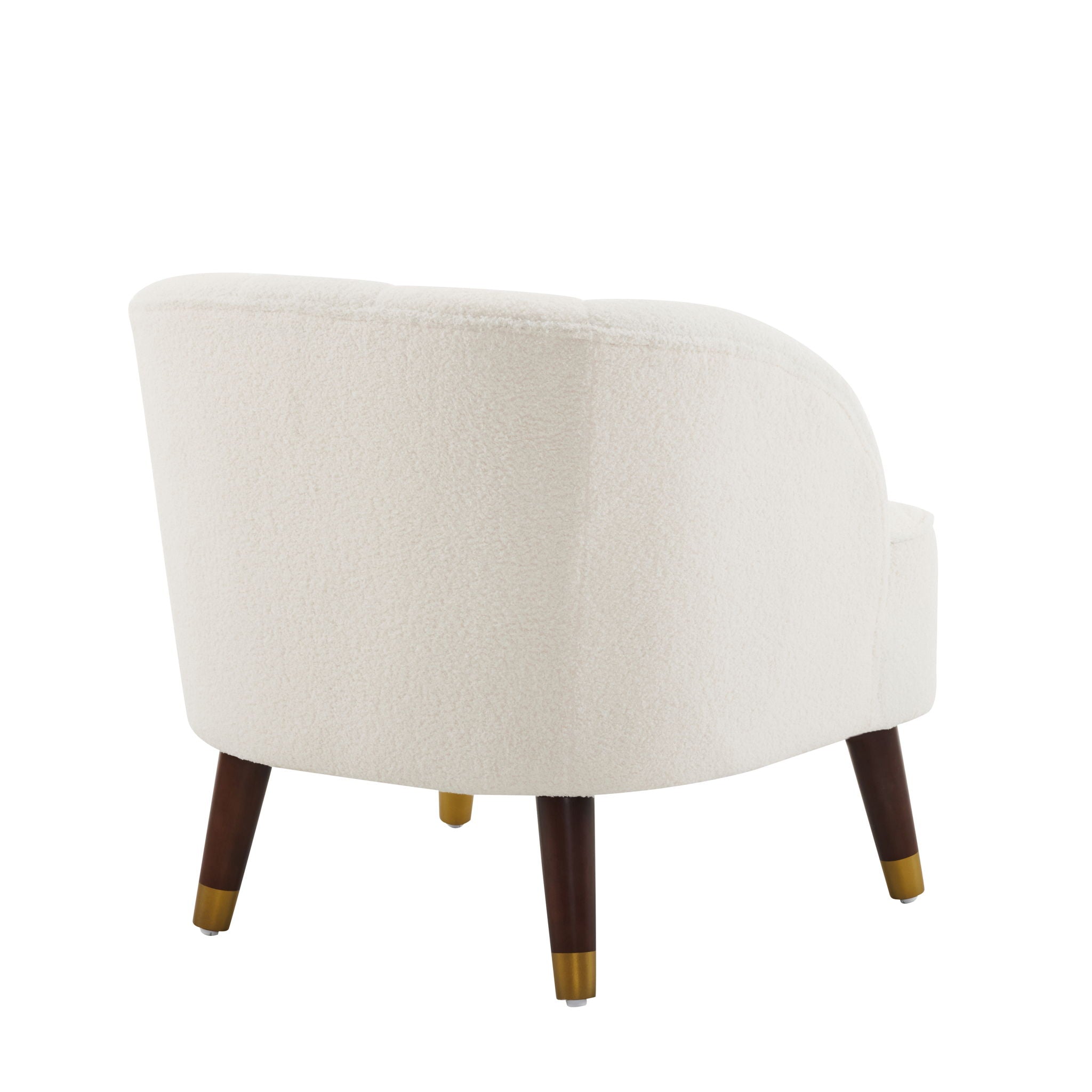 Elegant Upholstered Barrel Accent Chair With Wooden Legs - Best Buy Furniture