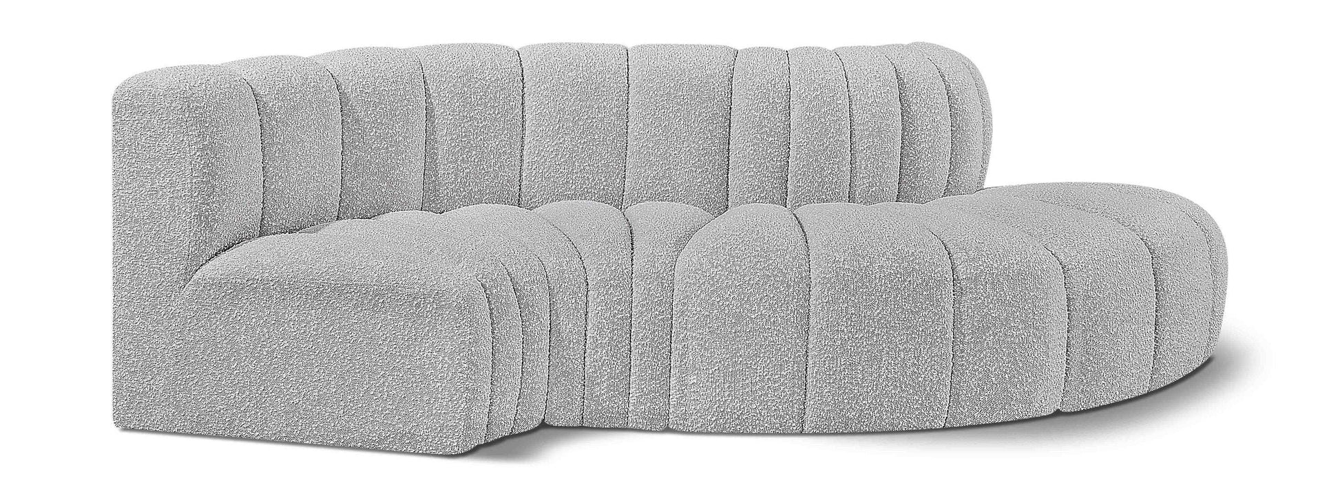 Arc - Boucle Fabric 4 Piece L-Shaped Modular Sofa - Best Buy Furniture