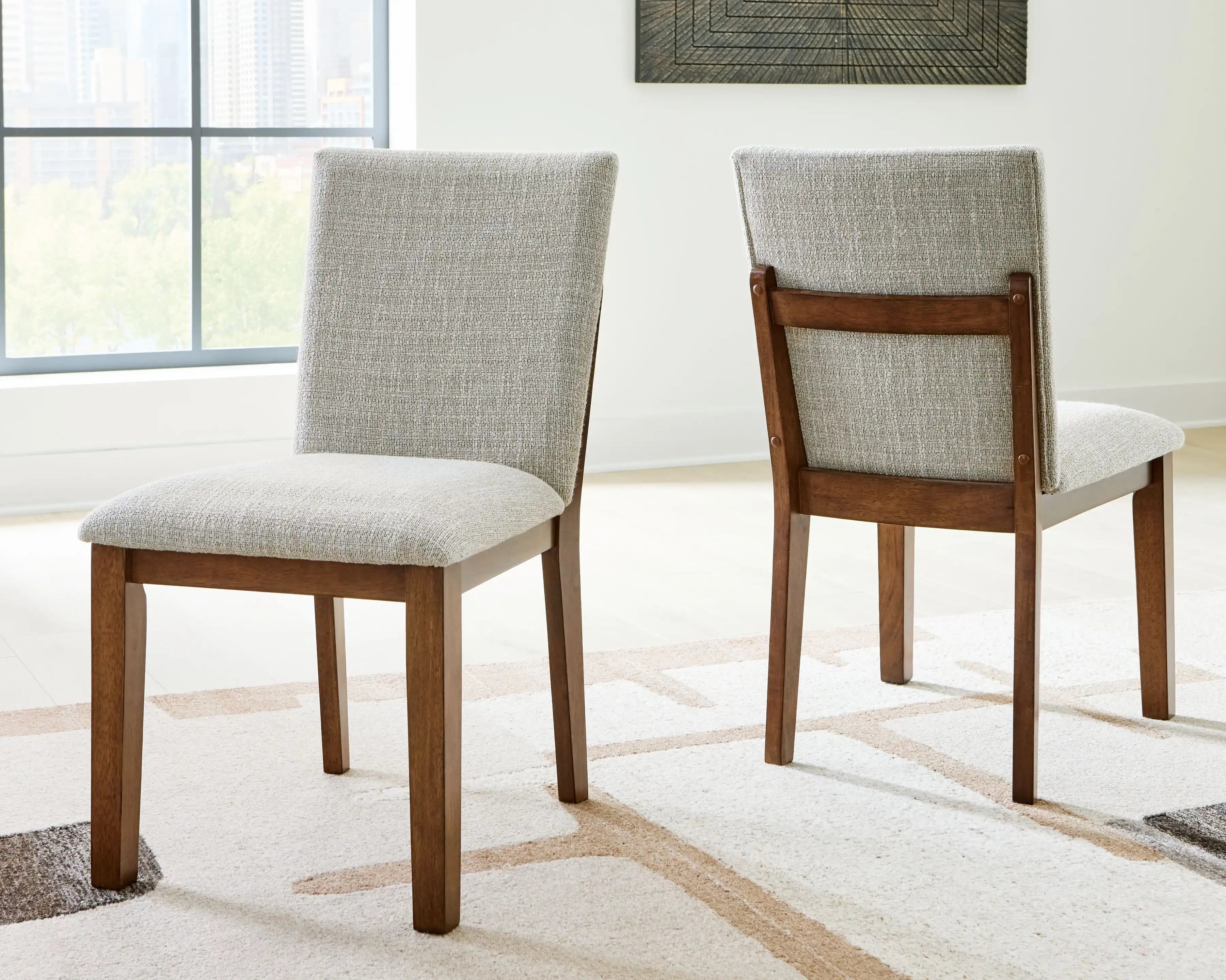 Kraeburn - Dining Upholstered Side Chair (Set of 2) - Beige / Brown - Best Buy Furniture