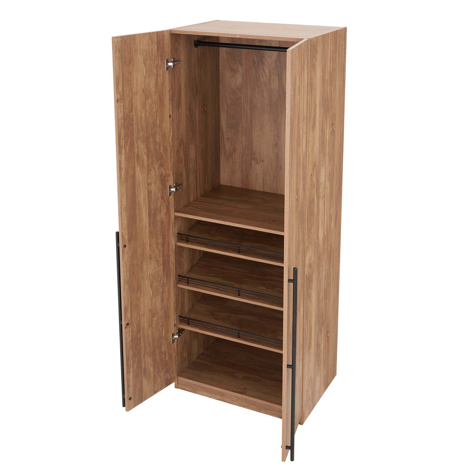Lee - Free Standing Wardrobe Closet With Adjustable Shoe Shelves