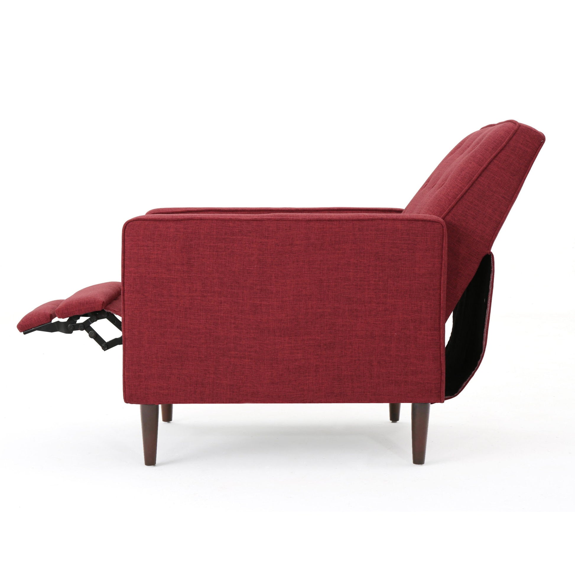 Mid-Century Modern Recliner With Button Tufted Waffle Stitch - Best Buy Furniture