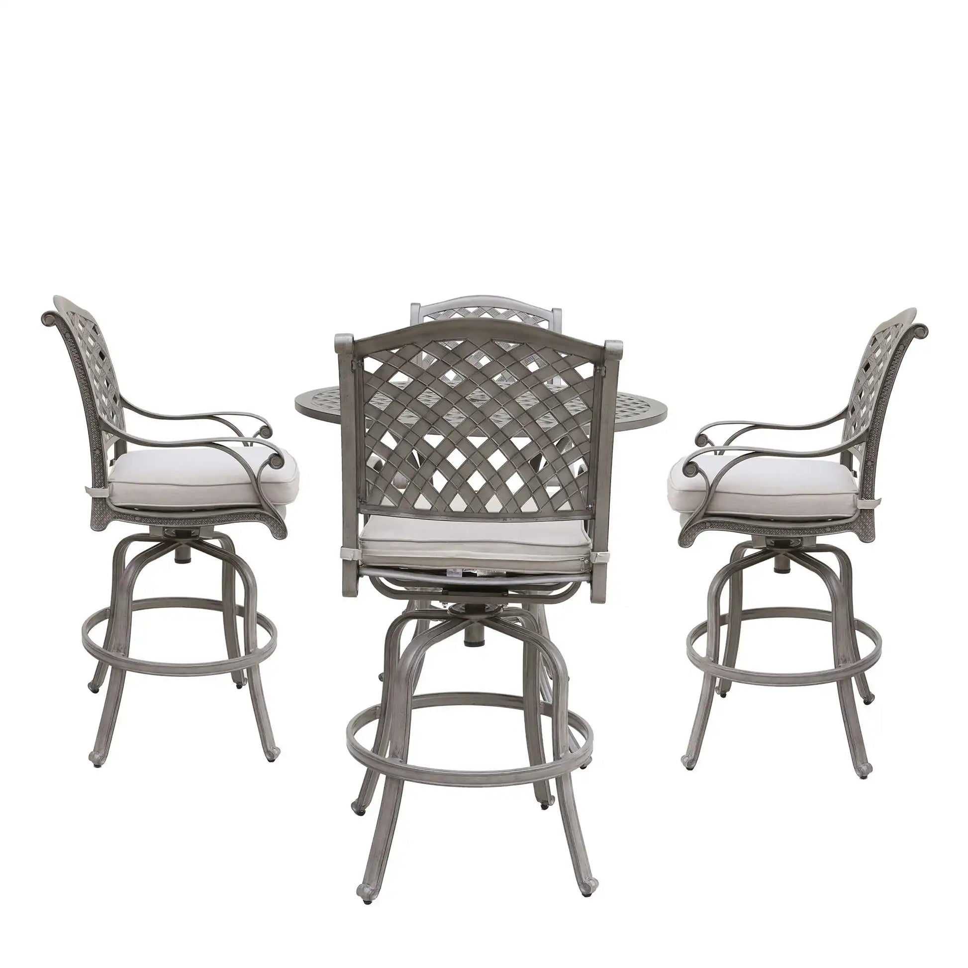 Cast Aluminum Bar Set With Cushion - Best Buy Furniture