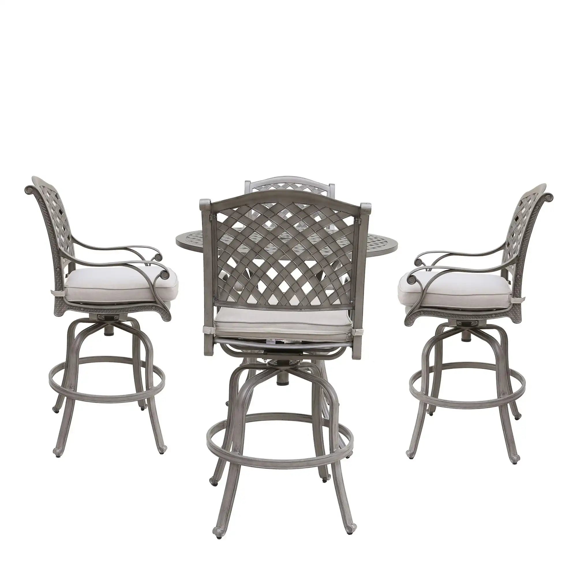 Cast Aluminum Bar Set With Cushion - Best Buy Furniture