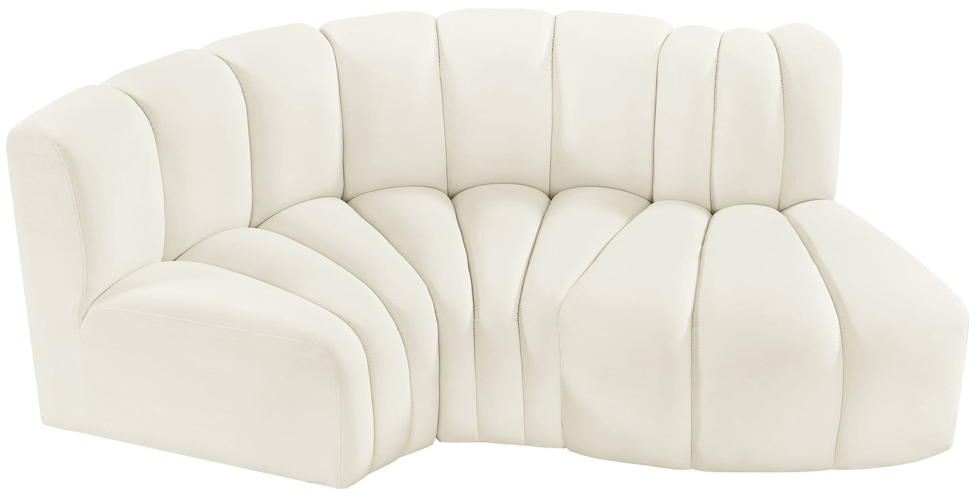 Arc - Velvet 3 Piece Modular L-Shaped Sofa - Best Buy Furniture