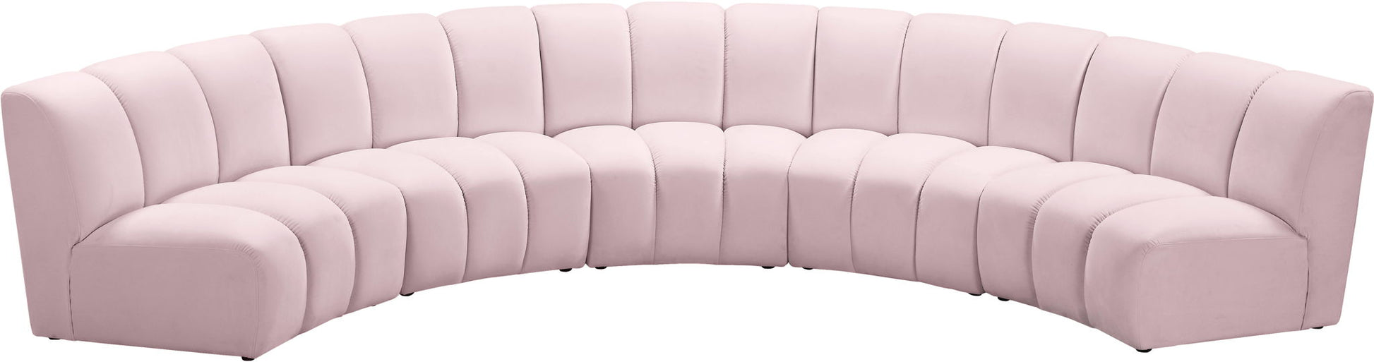 Infinity - 5 Piece Velvet Modular Sectional - Best Buy Furniture